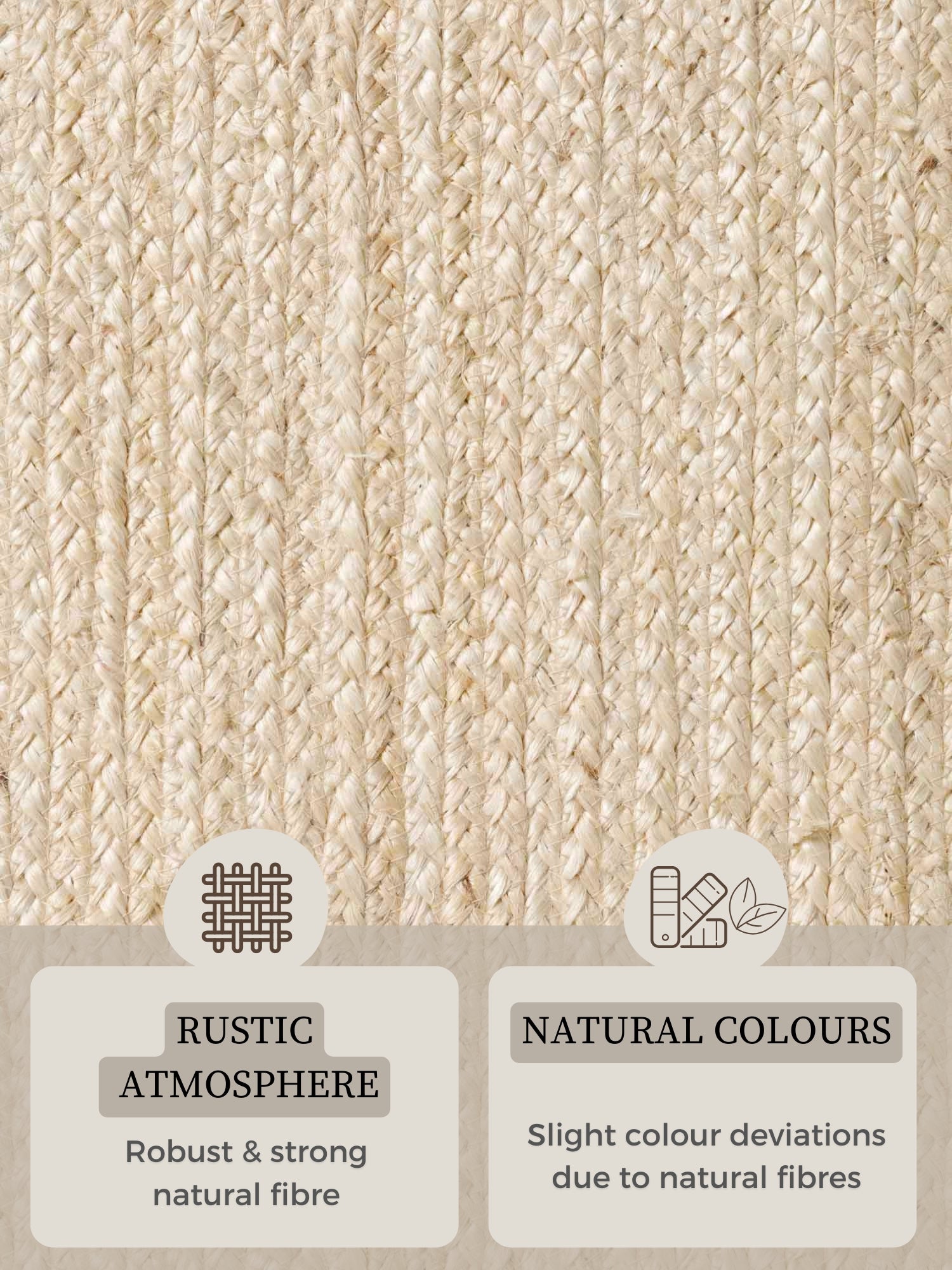Hanse Home Jute Braided Jutematta oval Rangpur natur elfenben