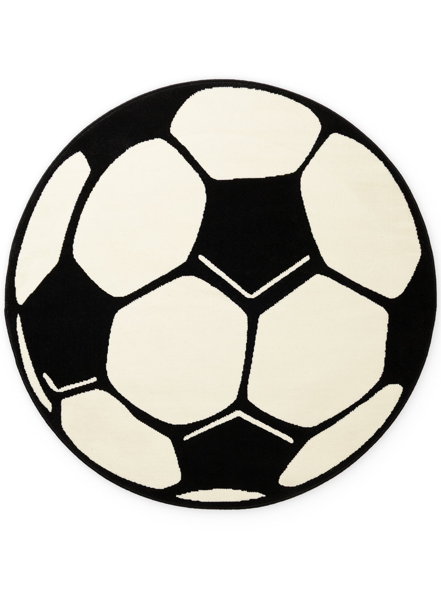 Designvelour fotbollsmatta rund