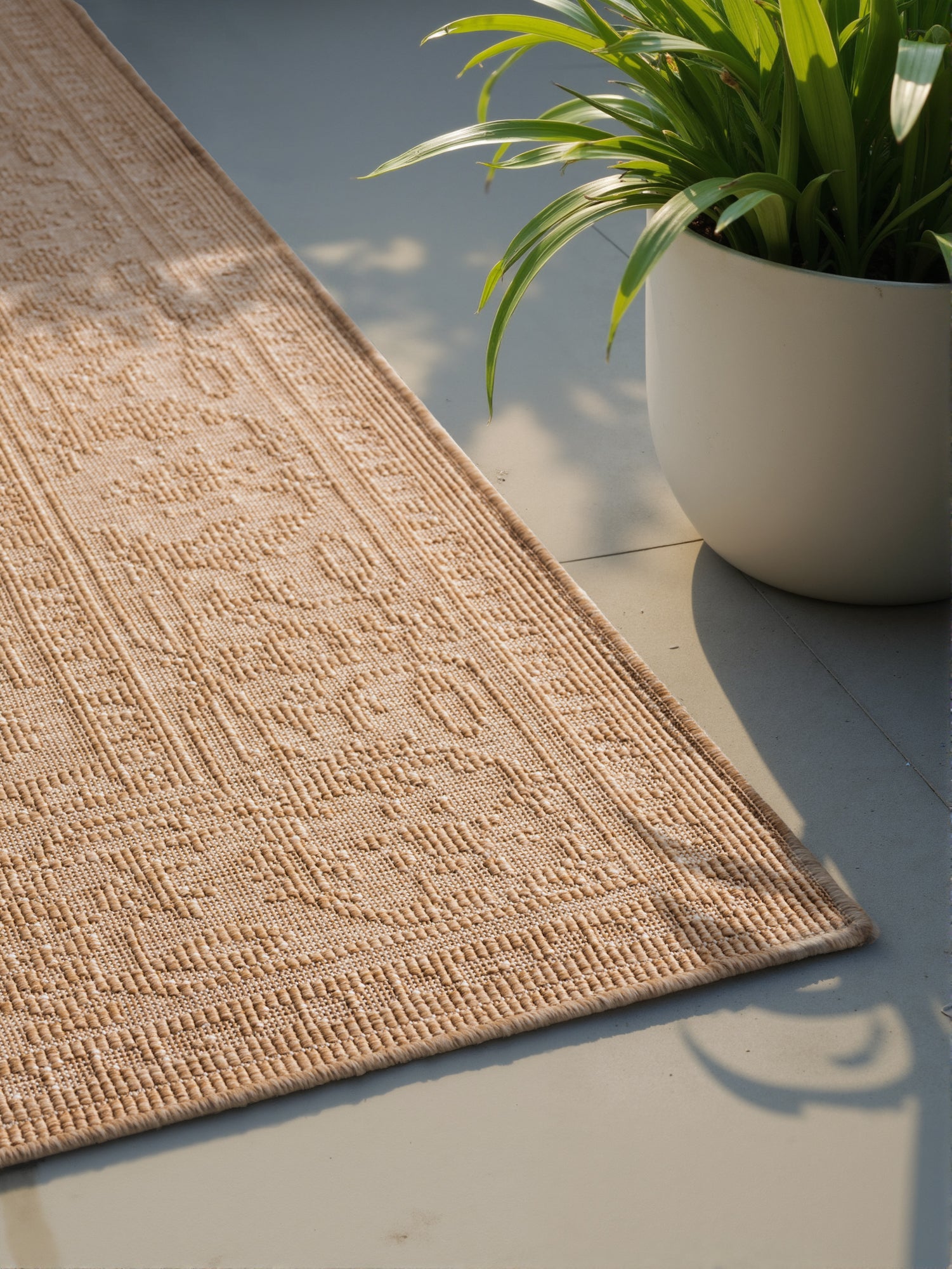 Hanse Home Duet Vändbar inom- och utomhusmatta Kona Jute vit