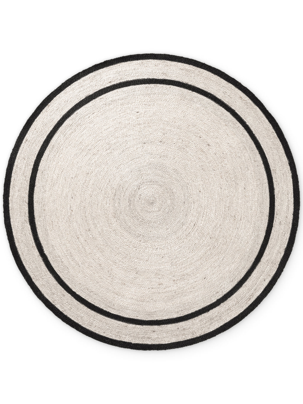 Hanse Home Jute Braided Jutematta rund Lina natur elfenben svart