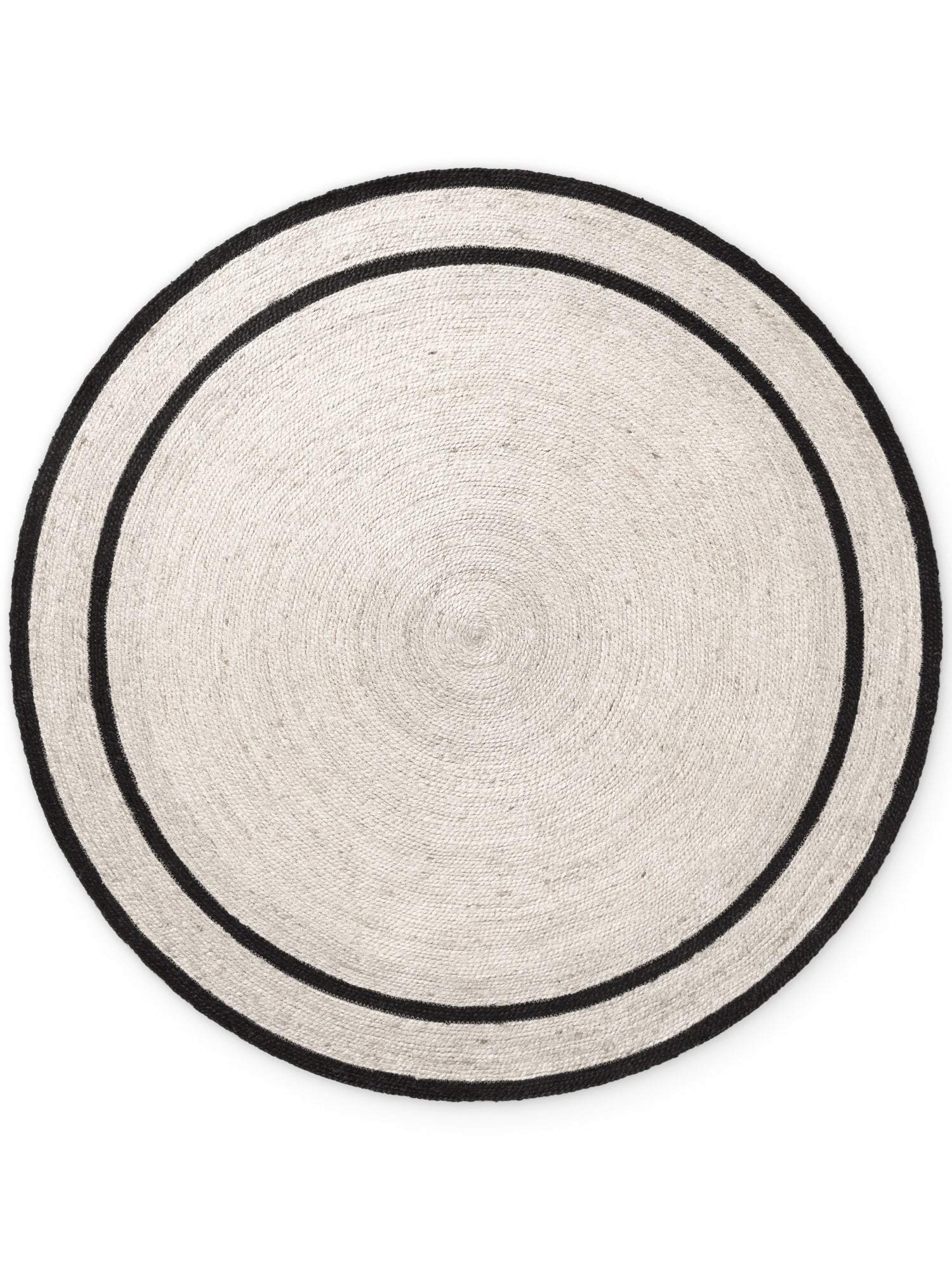 Hanse Home Jute Braided Jutematta rund Lina natur elfenben svart