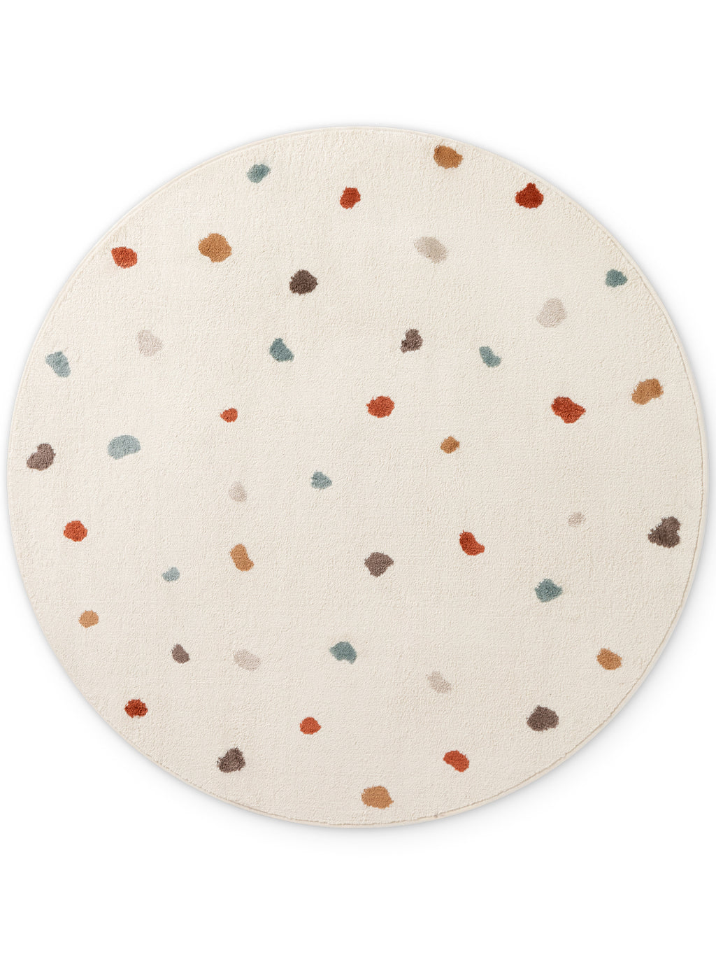 Hanse Home Adventures Barnmatta Rund Funny Dots creme flerfärgad