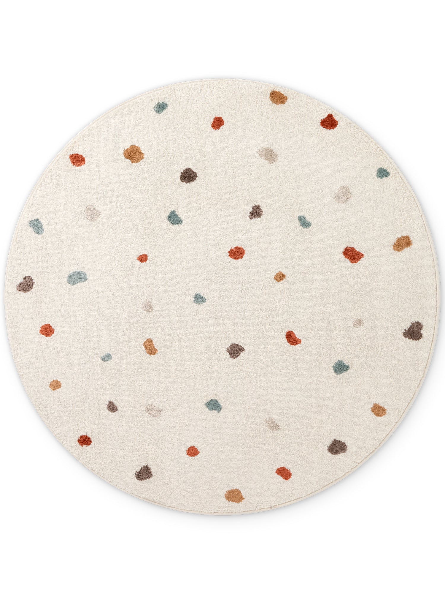 Hanse Home Adventures Barnmatta Rund Funny Dots creme flerfärgad