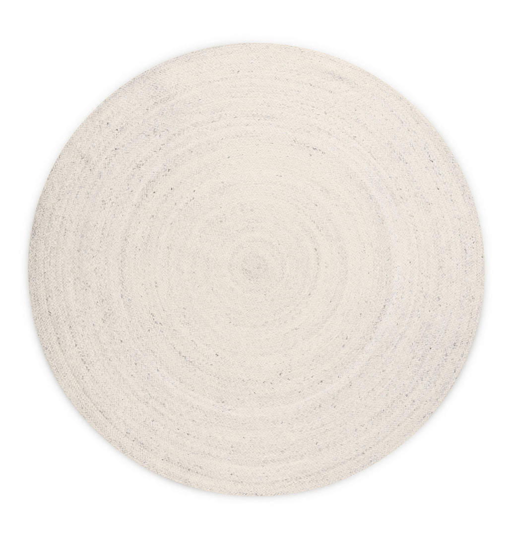 Hanse Home Jute Braided Jutematta rund Rangpur vit