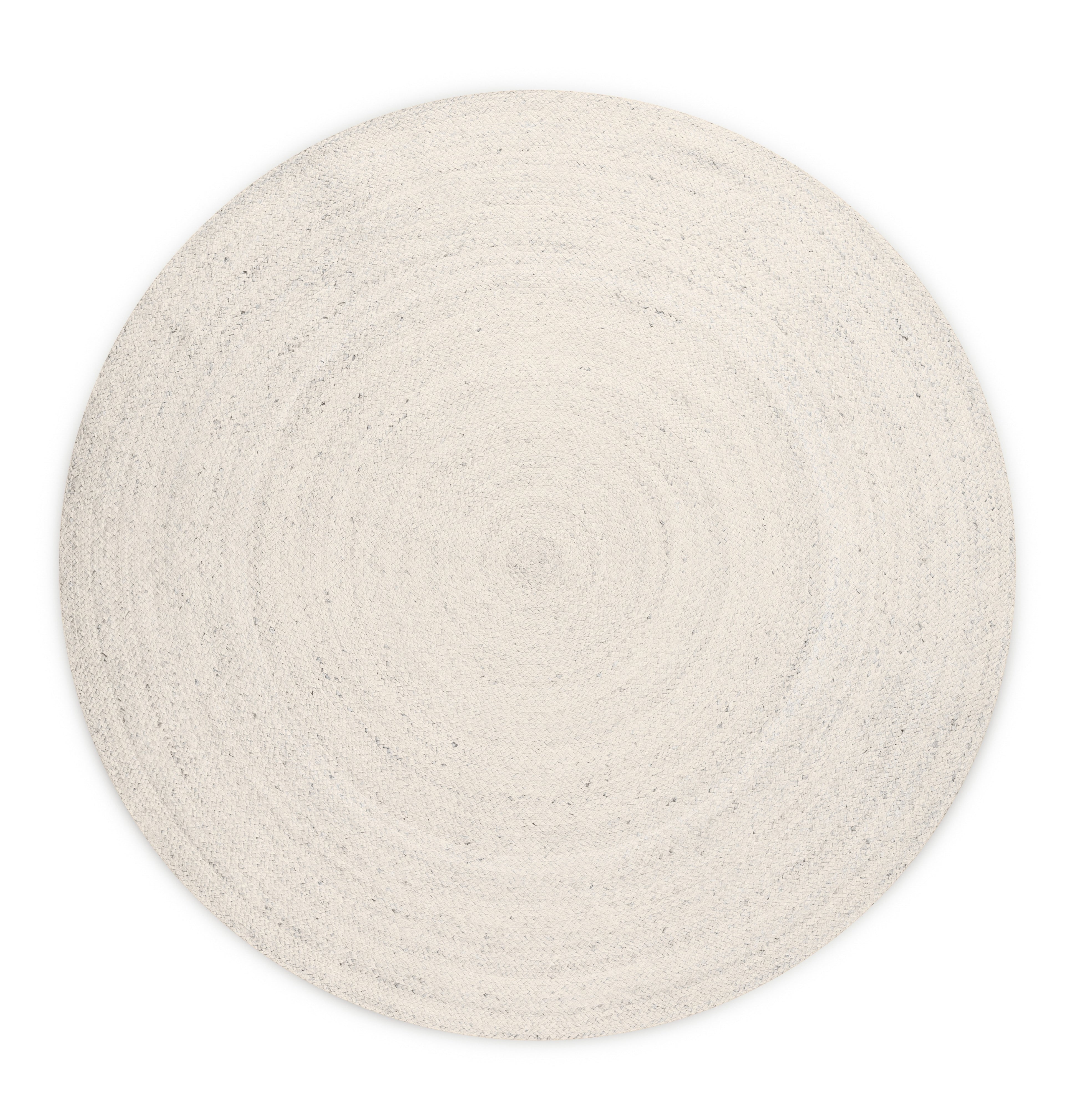 Hanse Home Jute Braided Jutematta rund Rangpur vit