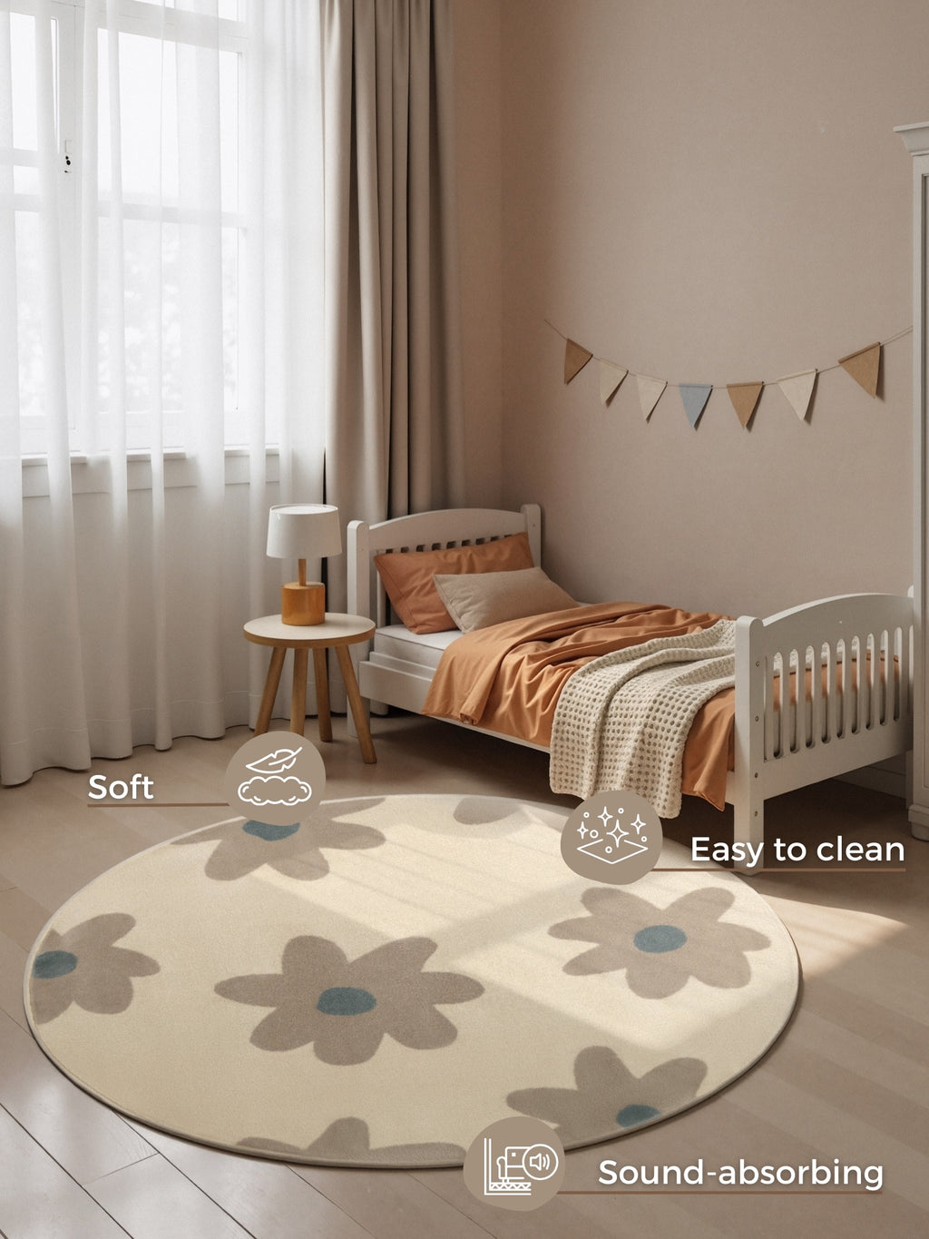 Hanse Home Adventures Barnmatta Bloomy creme beige