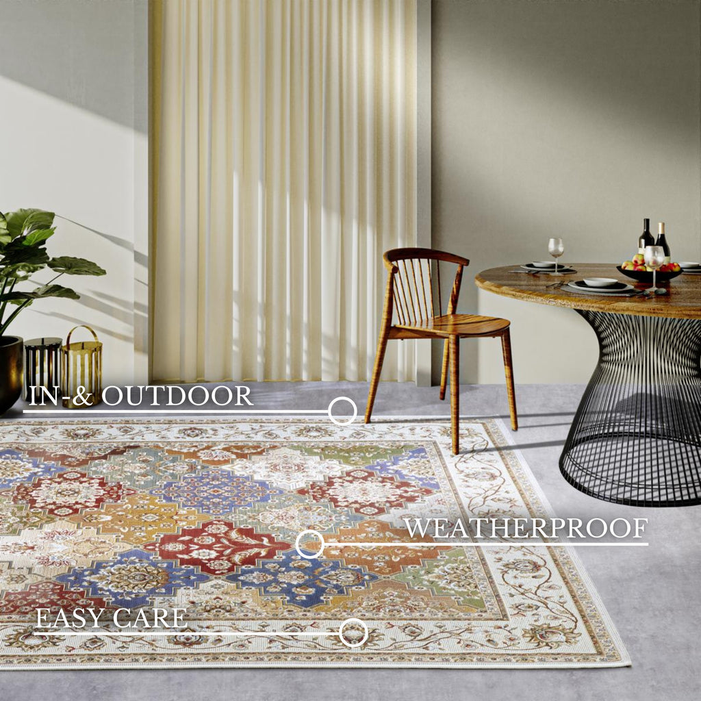 Villeroy & Boch 1767 Inom- och utomhusmatta Pierre creme flerfärgad