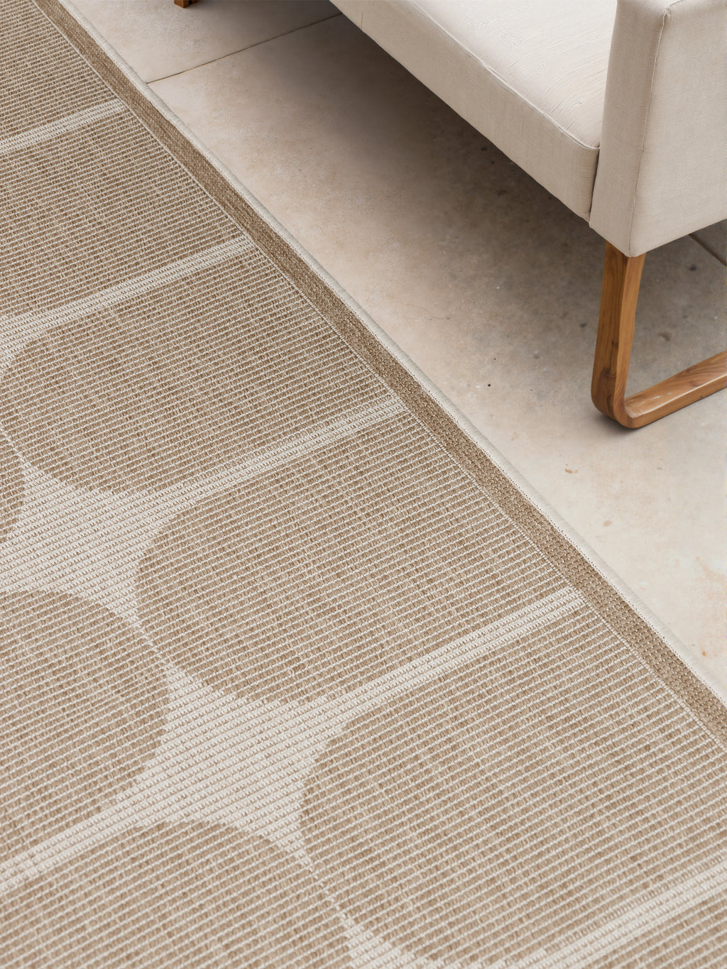 Hanse Home Duet Vändbar inom- och utomhusmatta Bowen Jute vit