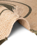 Hanse Home Jute Braided Jutematta rund Basil natur guld grön