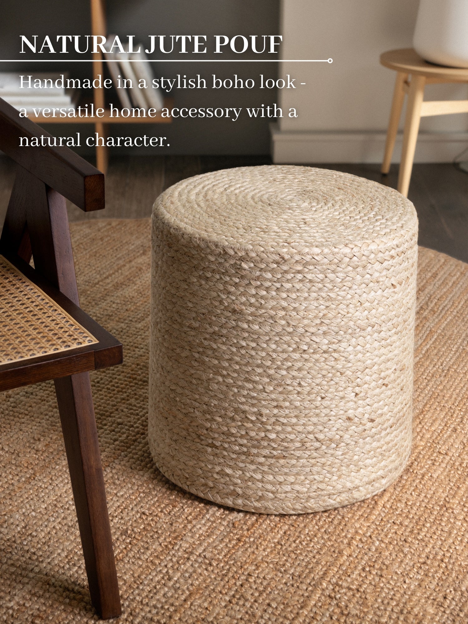 Hanse Home Looma Jutepuff Looma natur elfenben