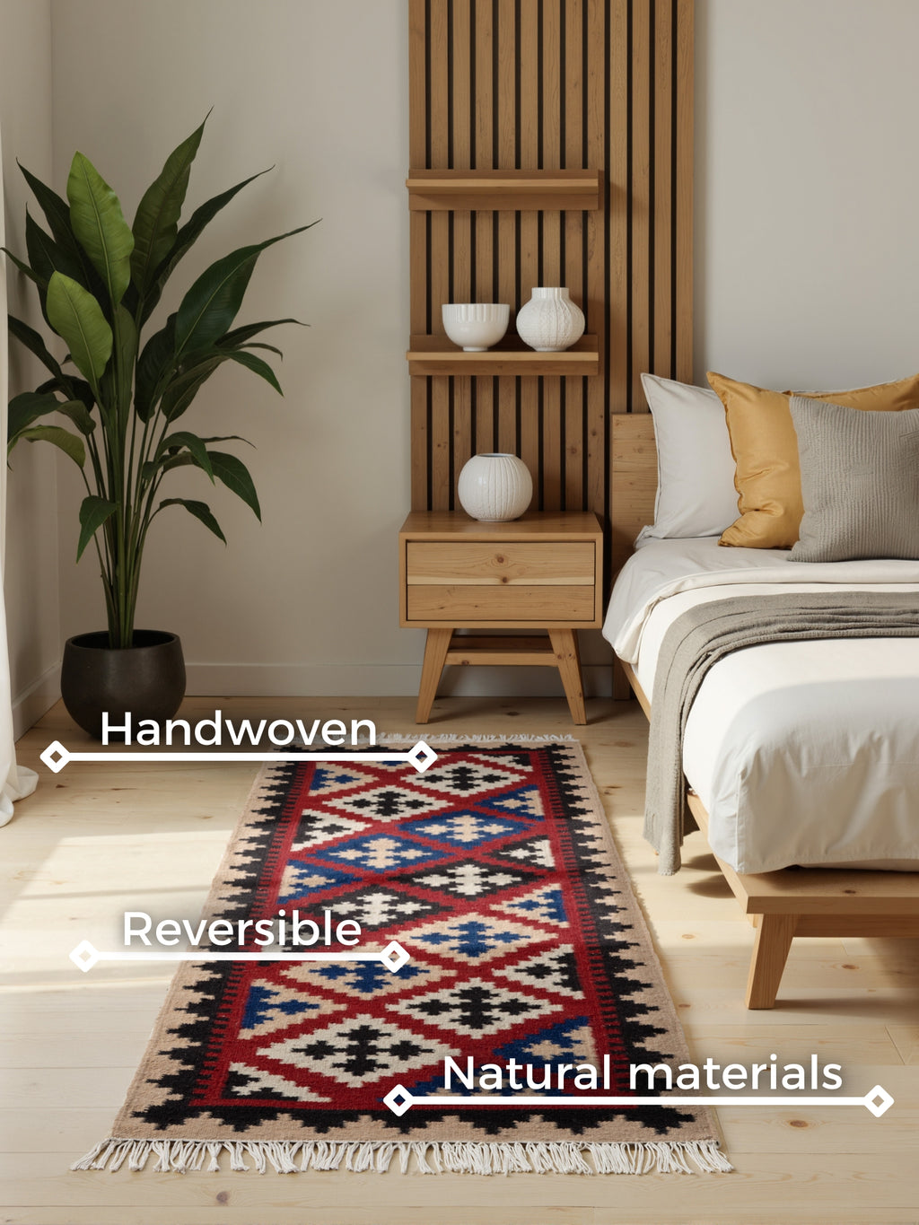 Hanse Home Kamal Afghansk kelimmatta Rami creme flerfärgad