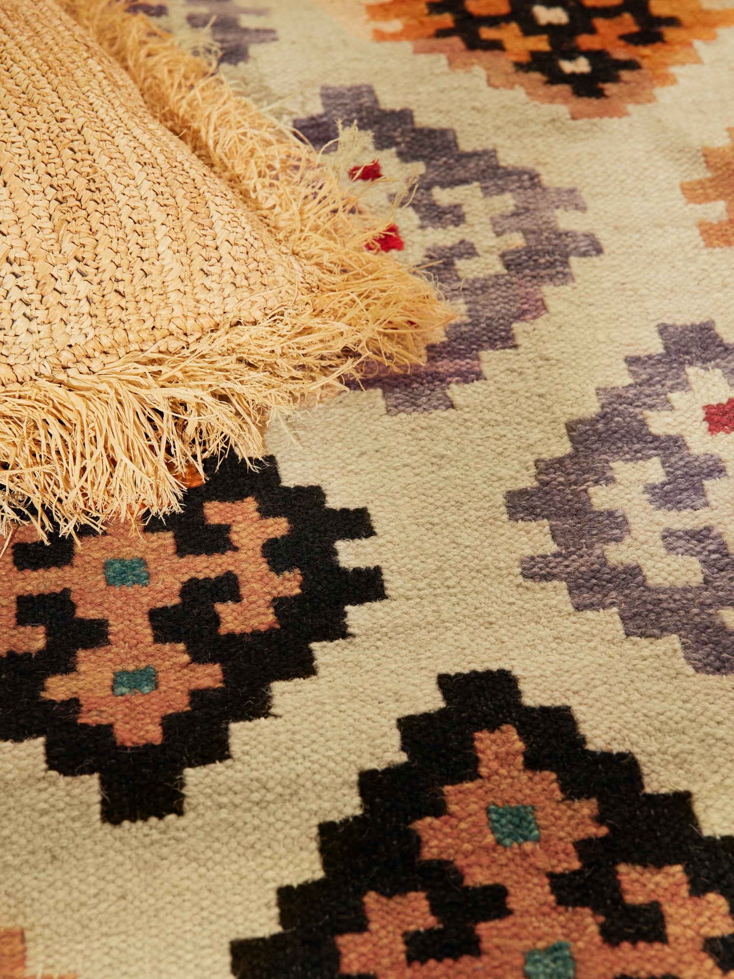 Hanse Home Kamal Afghansk kelimmatta Kian creme flerfärgad