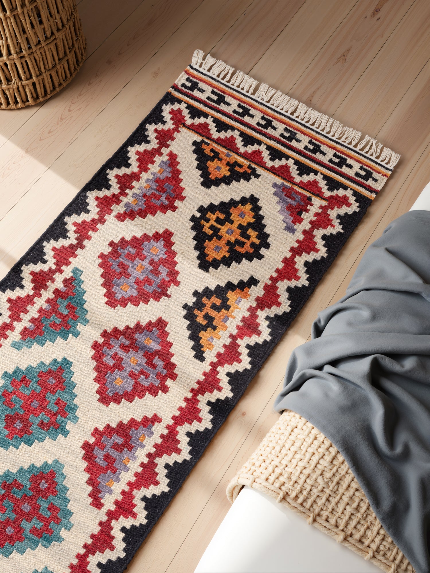 Hanse Home Kamal Afghansk kelimmatta Kian creme flerfärgad