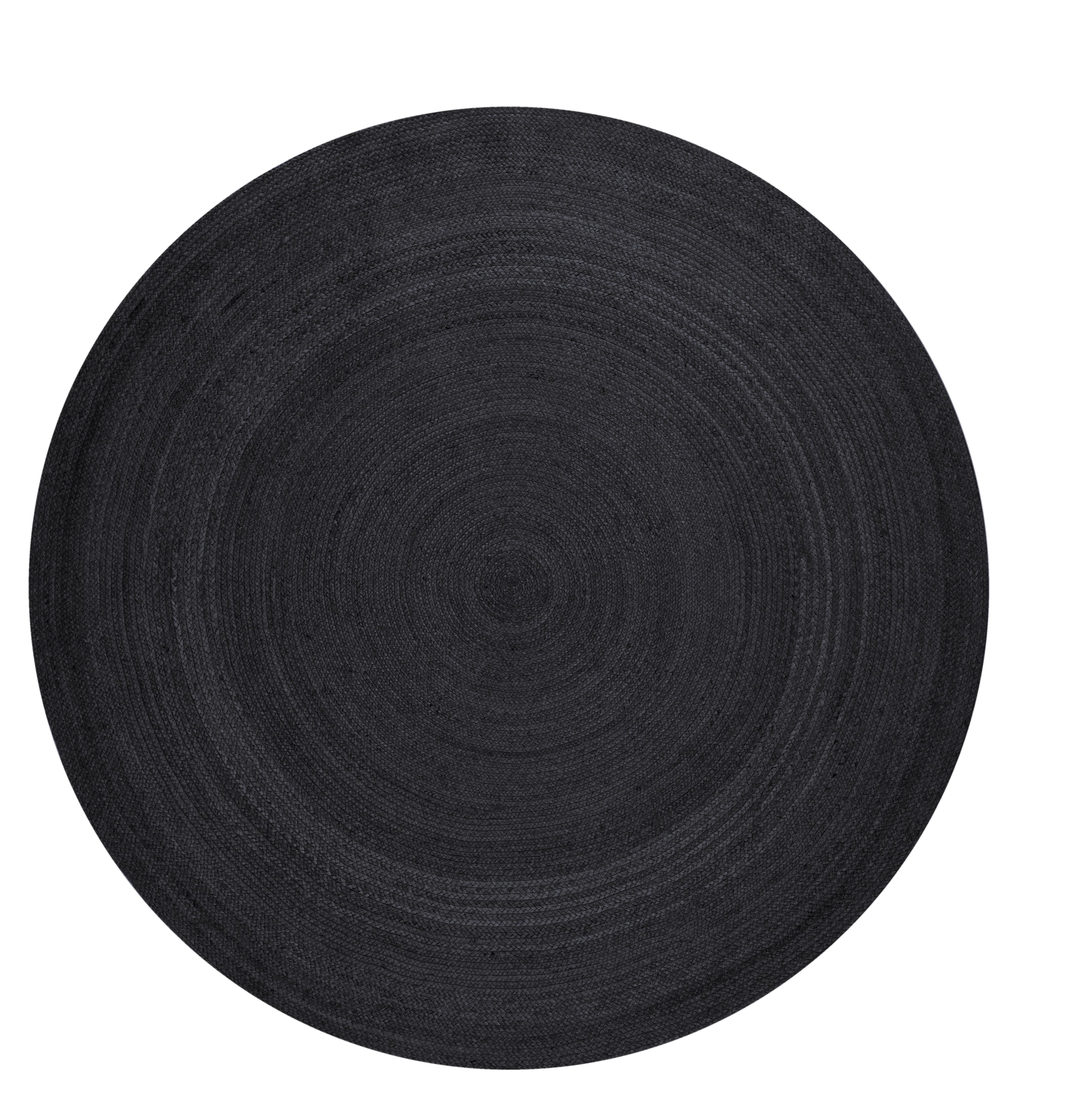 Hanse Home Jute Braided Jutematta rund Rangpur svart