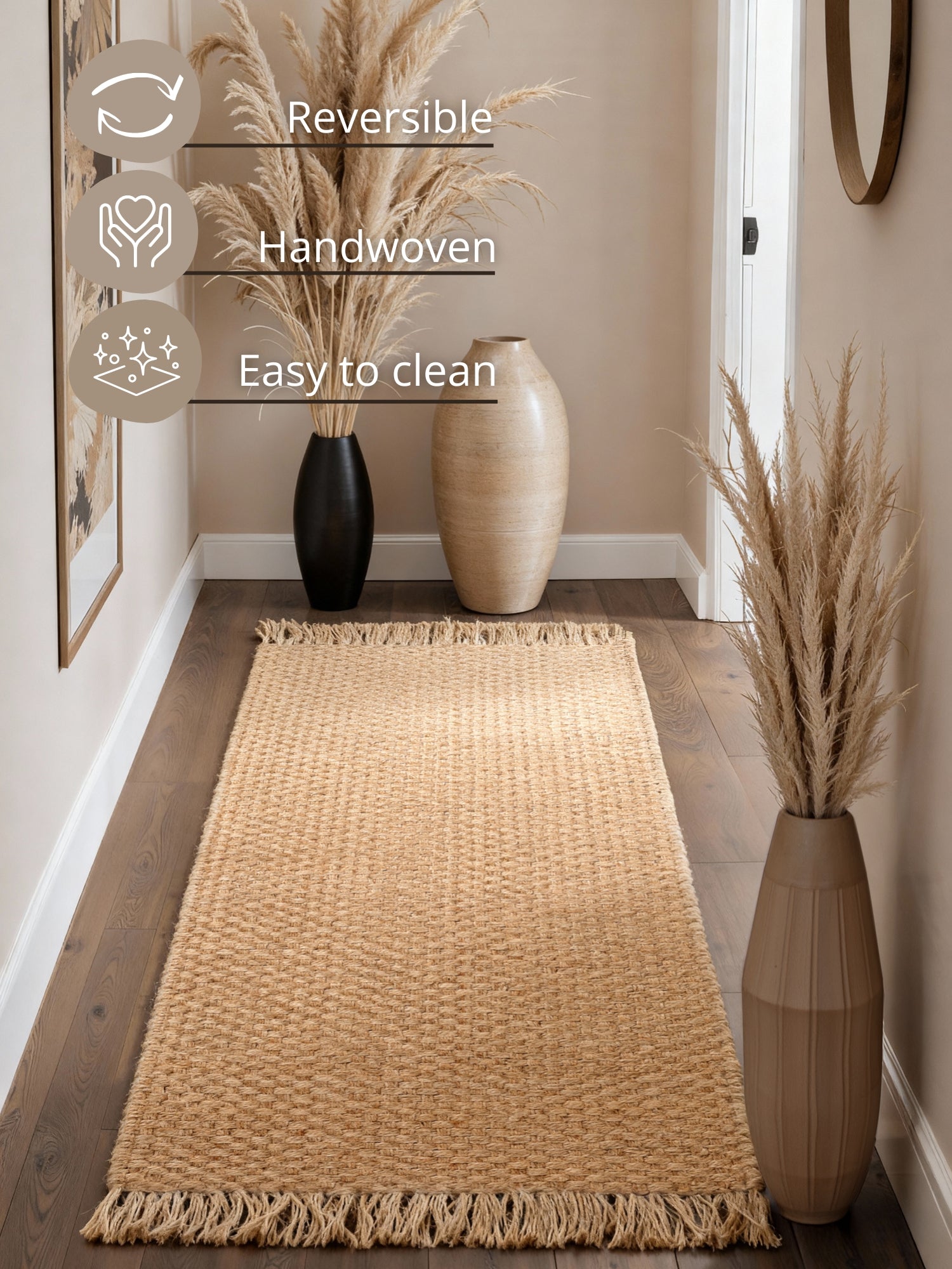 Hanse Home Handloom 1.0 Jutematta Fjord natur guld