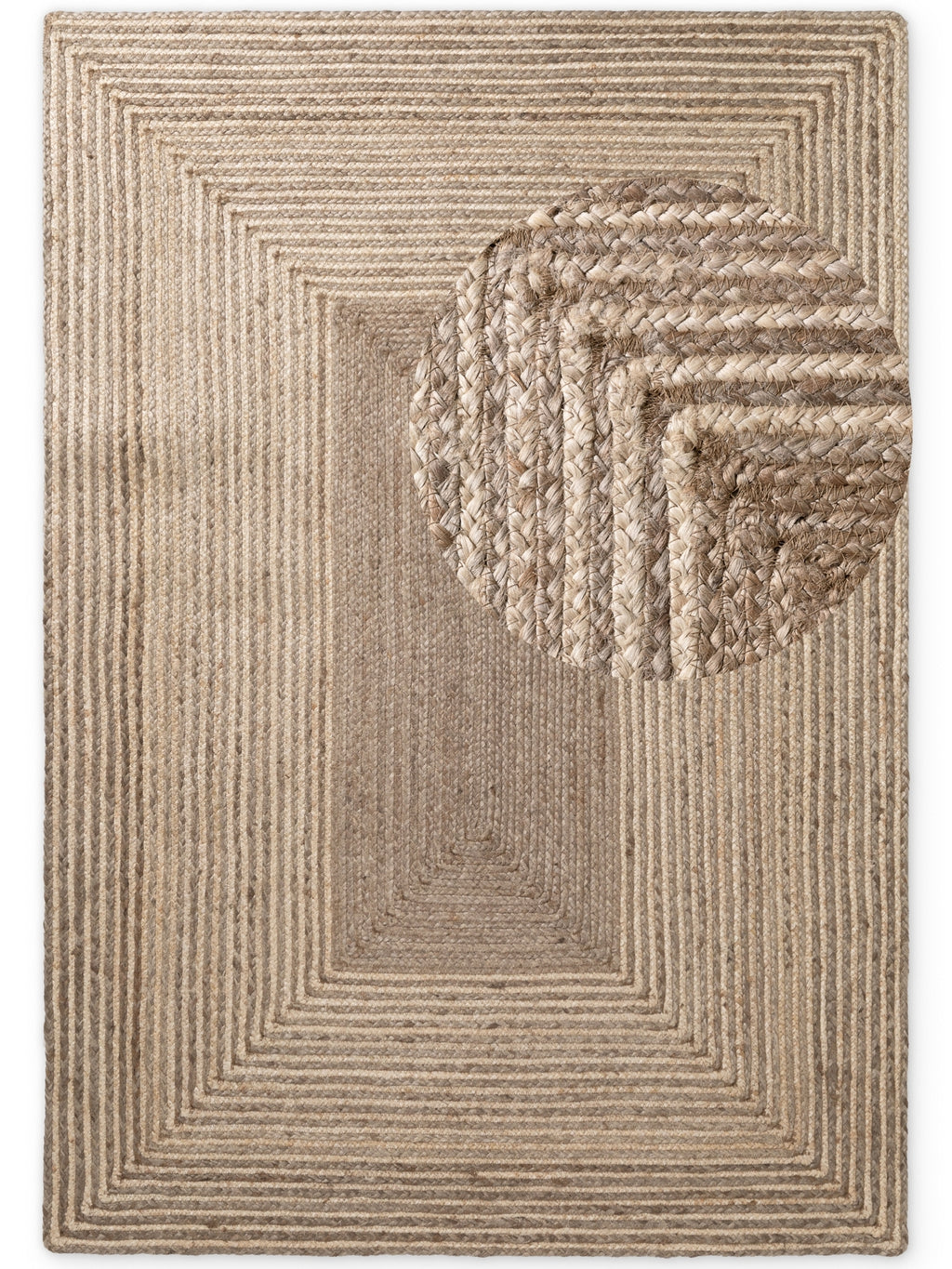 Hanse Home Juno Jutematta Juno Line natur vit Brown