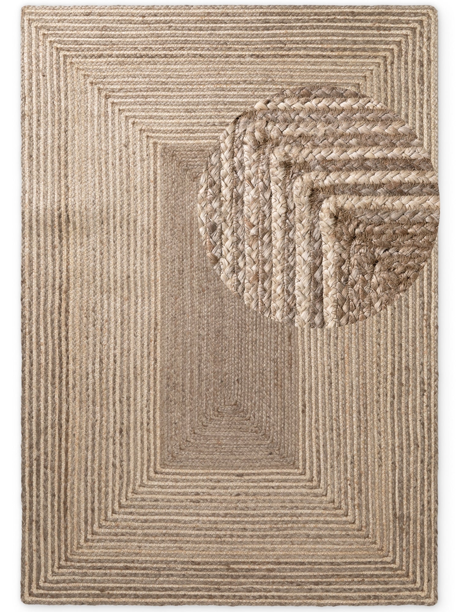 Hanse Home Juno Jutematta Juno Line natur vit Brown