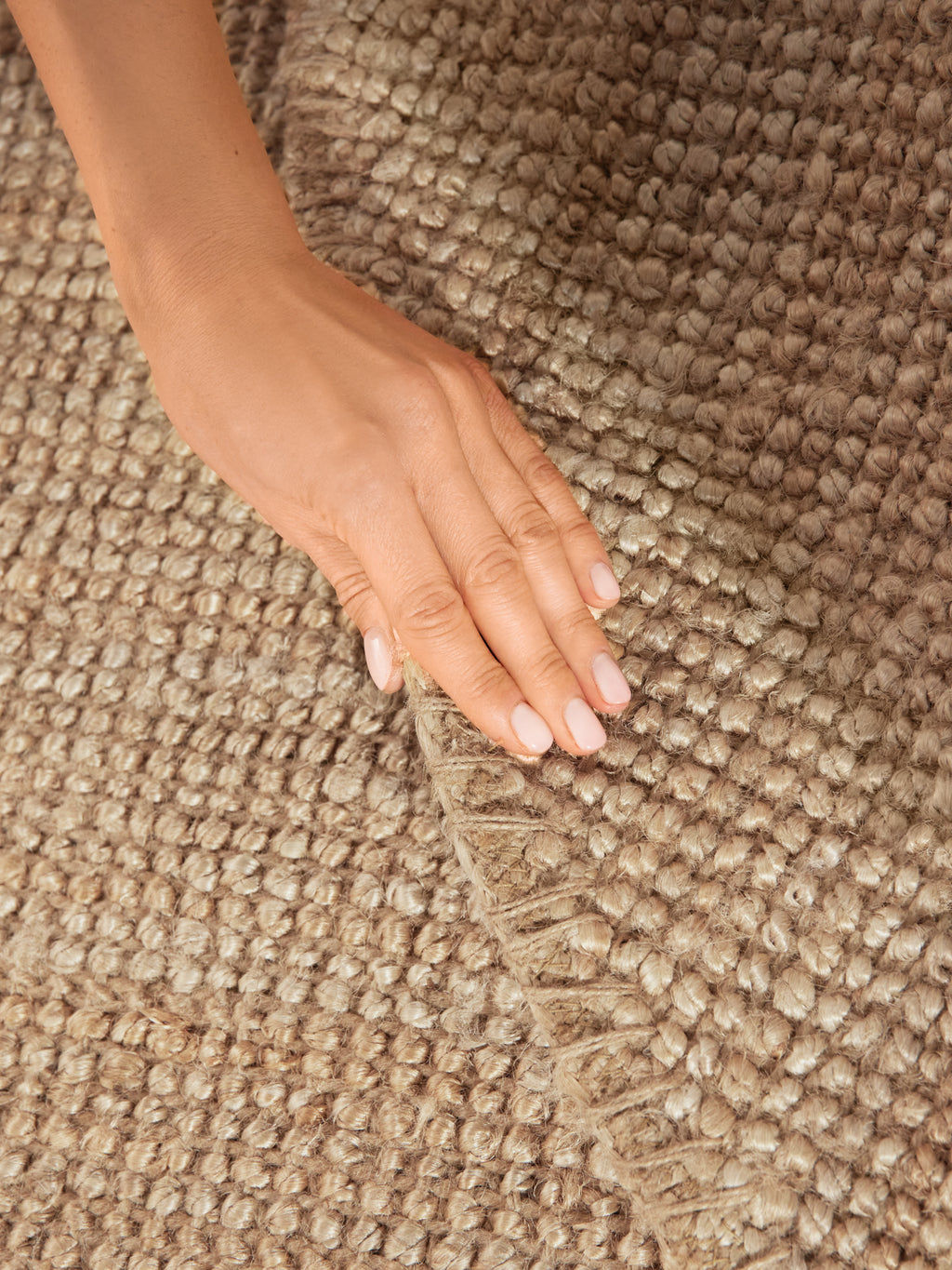 Hanse Home Bouclé-jutematta rund Jaipur natur guld