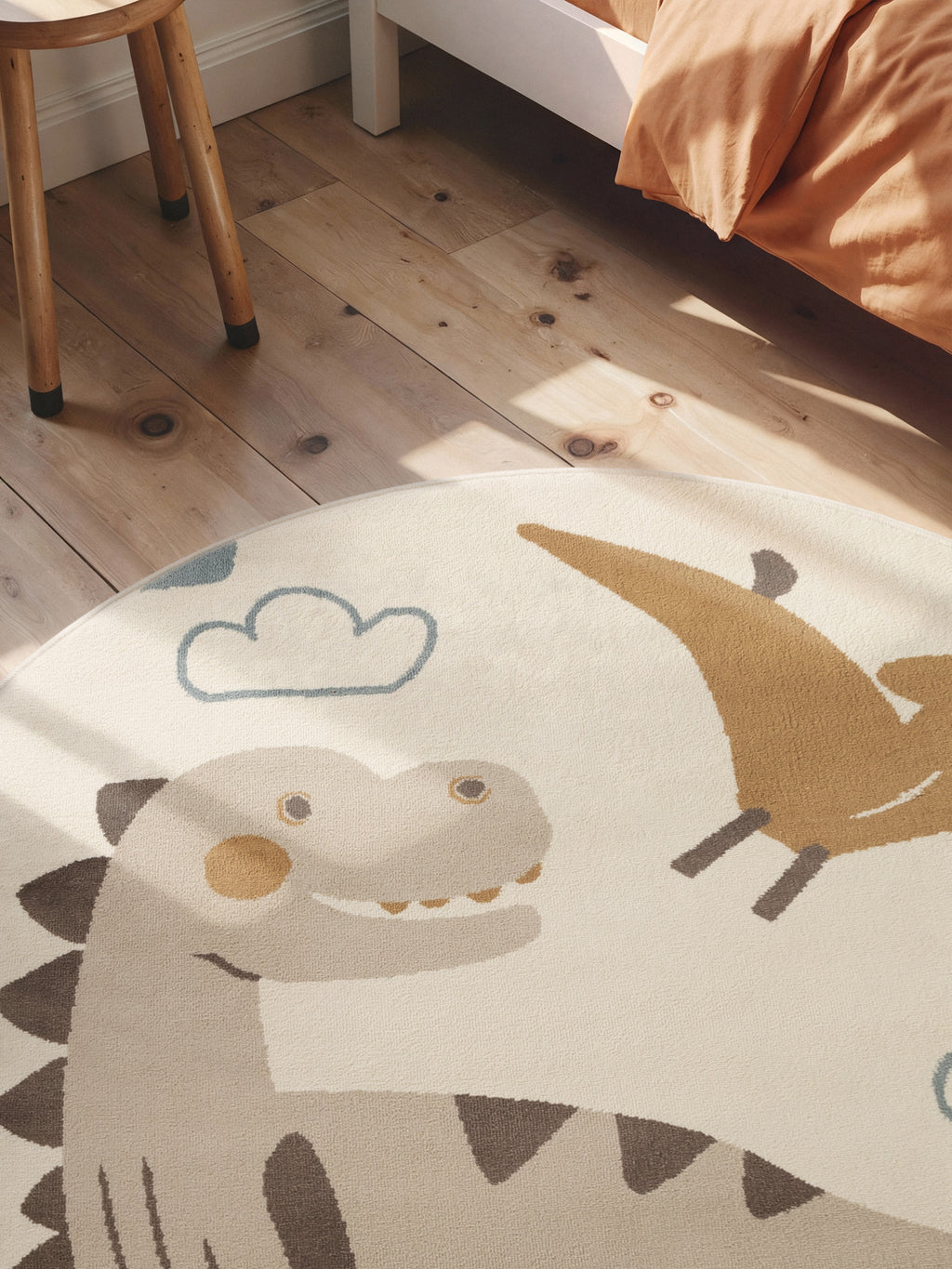 Hanse Home Adventures Barnmatta Dino creme flerfärgad