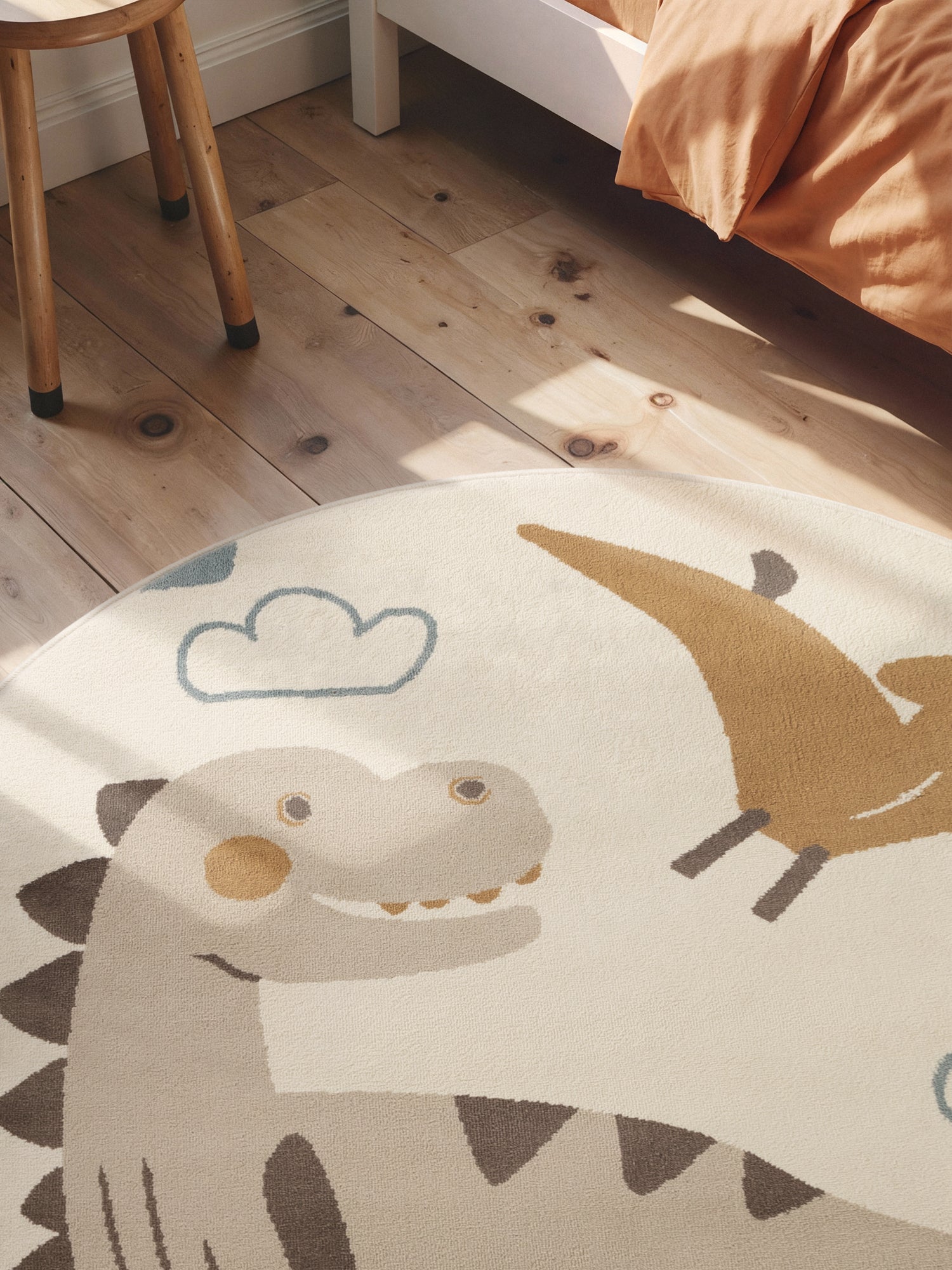 Hanse Home Adventures Barnmatta Dino creme flerfärgad