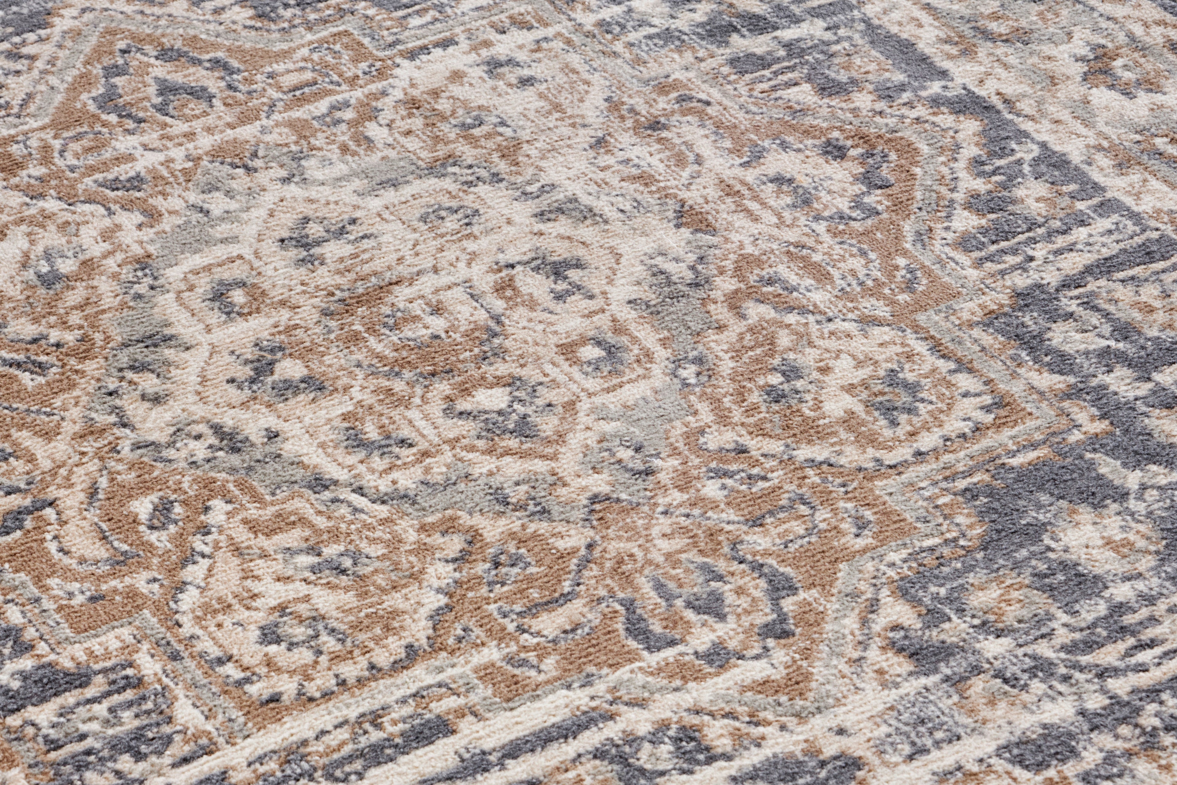Hanse Home Terrain Designerkortluggsmatta Sand creme blå