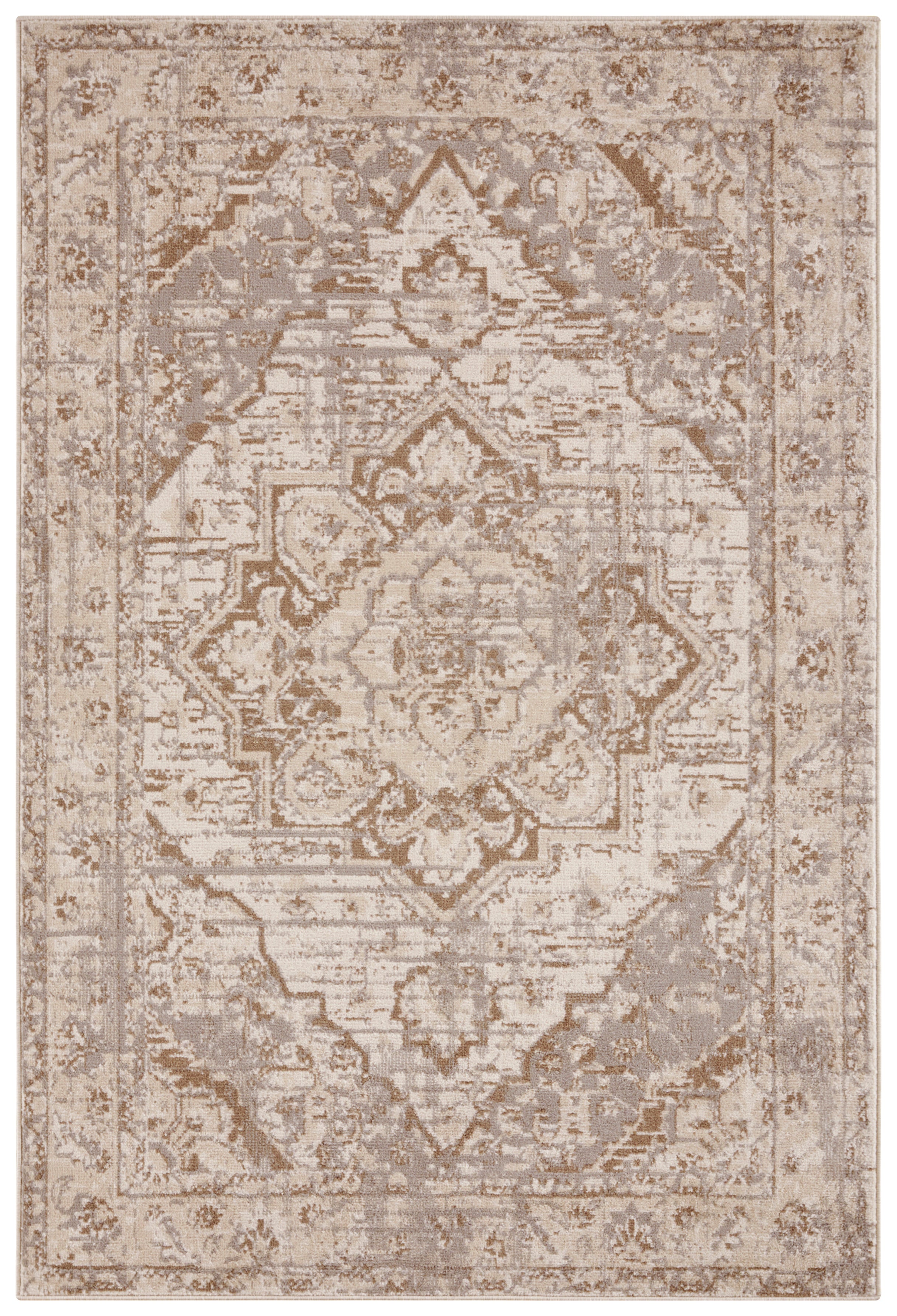 Hanse Home Terrain Designerkortluggsmatta Sand creme brun