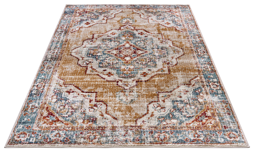 Hanse Home Kortluggsmatta Strozzi beige blå flerfärgad