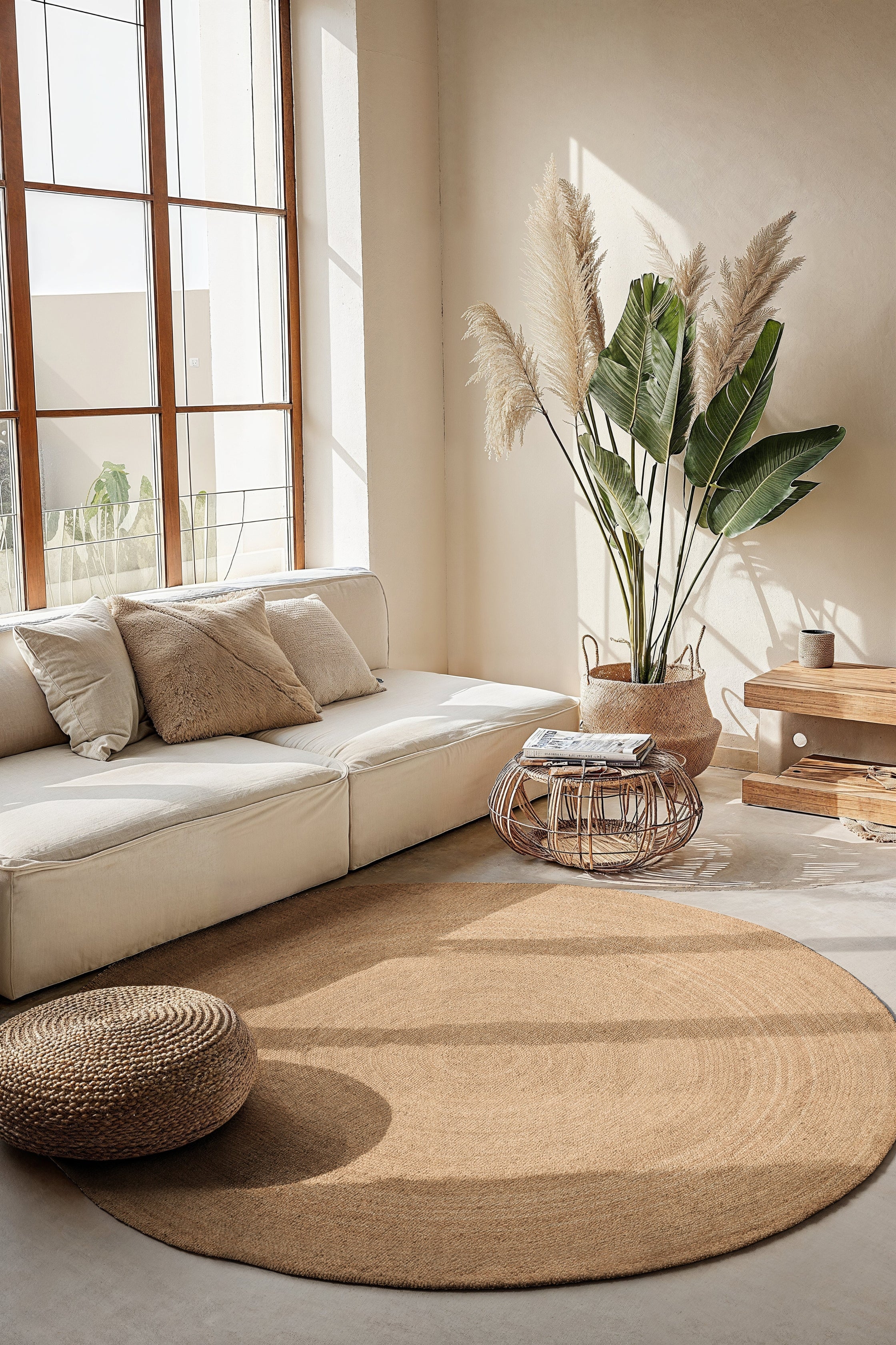 Hanse Home Jute Braided Jutematta rund Rangpur natur guld