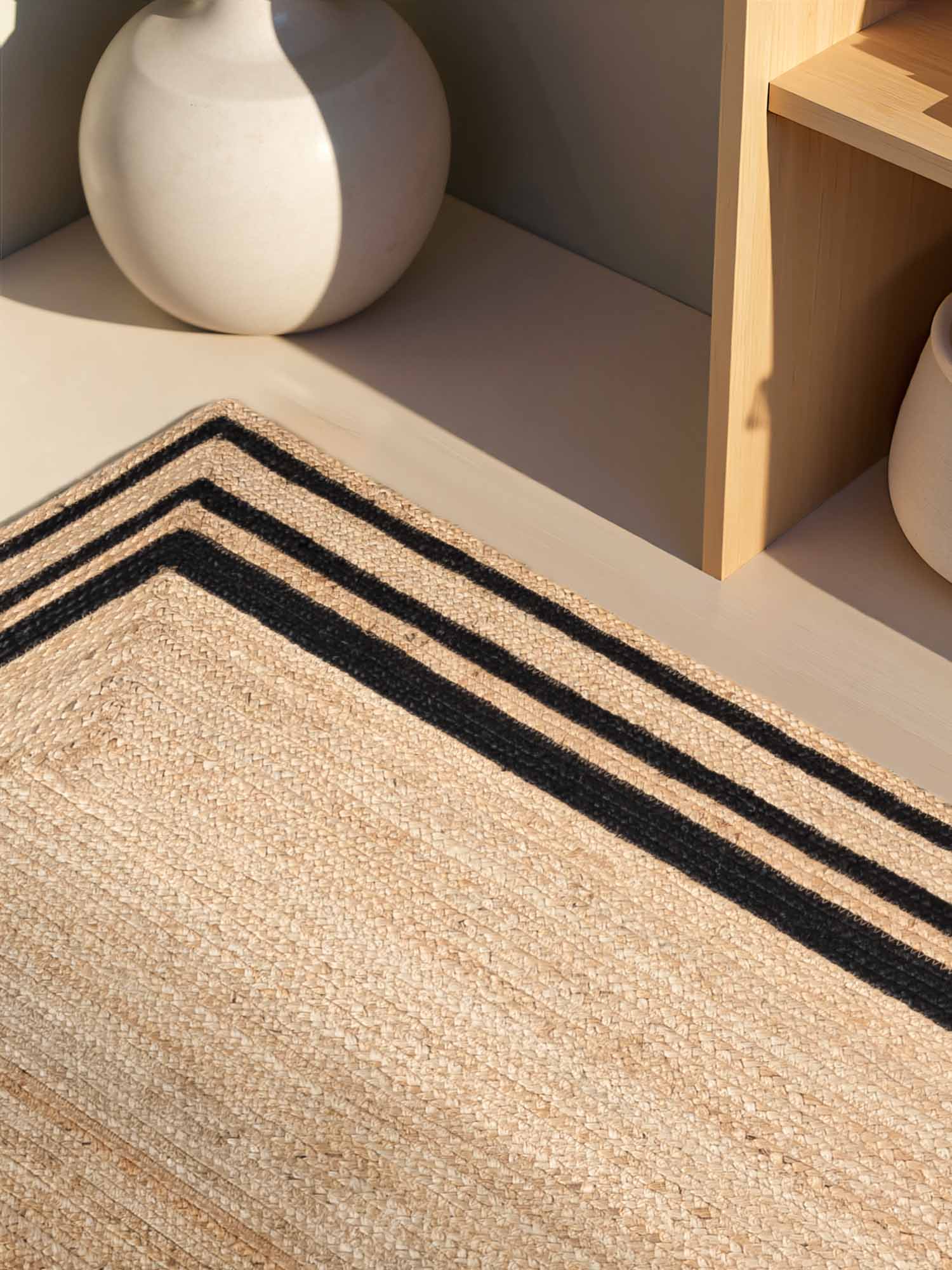 Hanse Home Looma Jutematta Looma natur guld svart