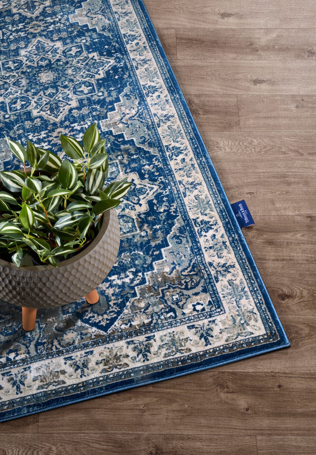 Villeroy & Boch 1869 Kortluggsmatta Jehanne blå creme