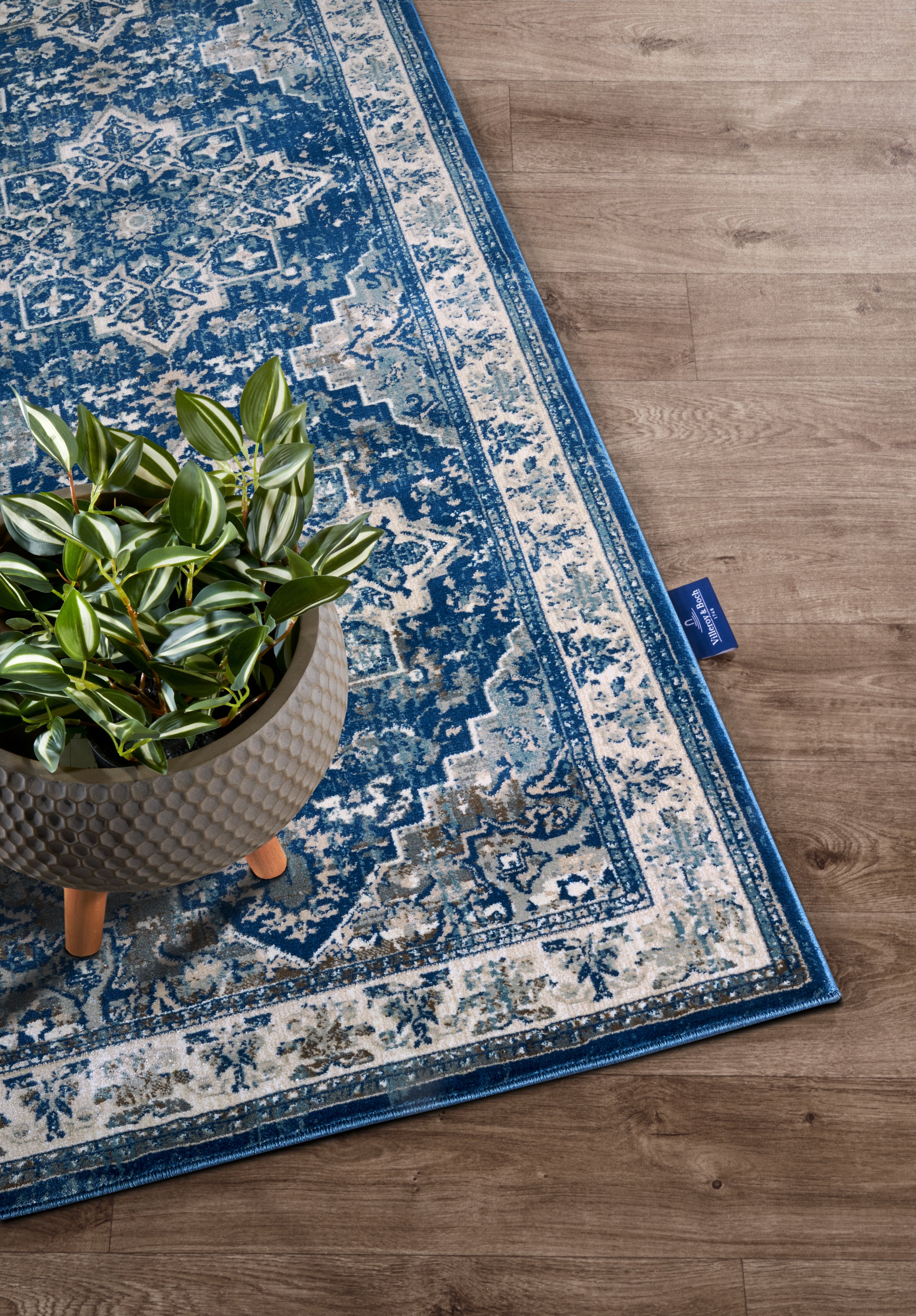 Villeroy & Boch 1869 Kortluggsmatta Jehanne blå creme