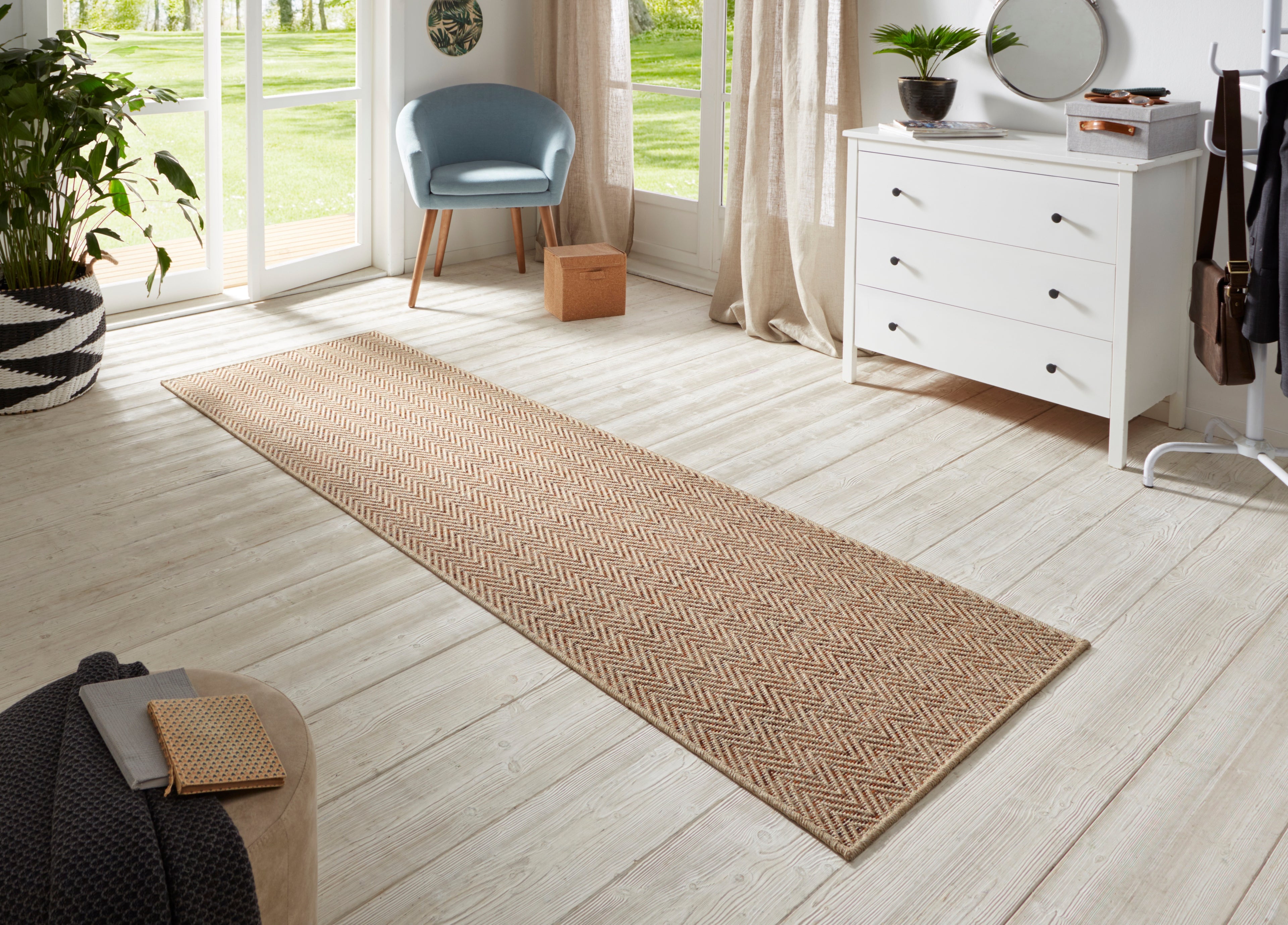 Flatwoven Löpare for Inom- och utomhus Nature 500 in Sisal-Look