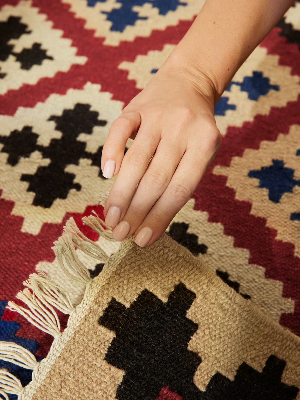 Hanse Home Kamal Afghansk kelimmatta Rami creme flerfärgad