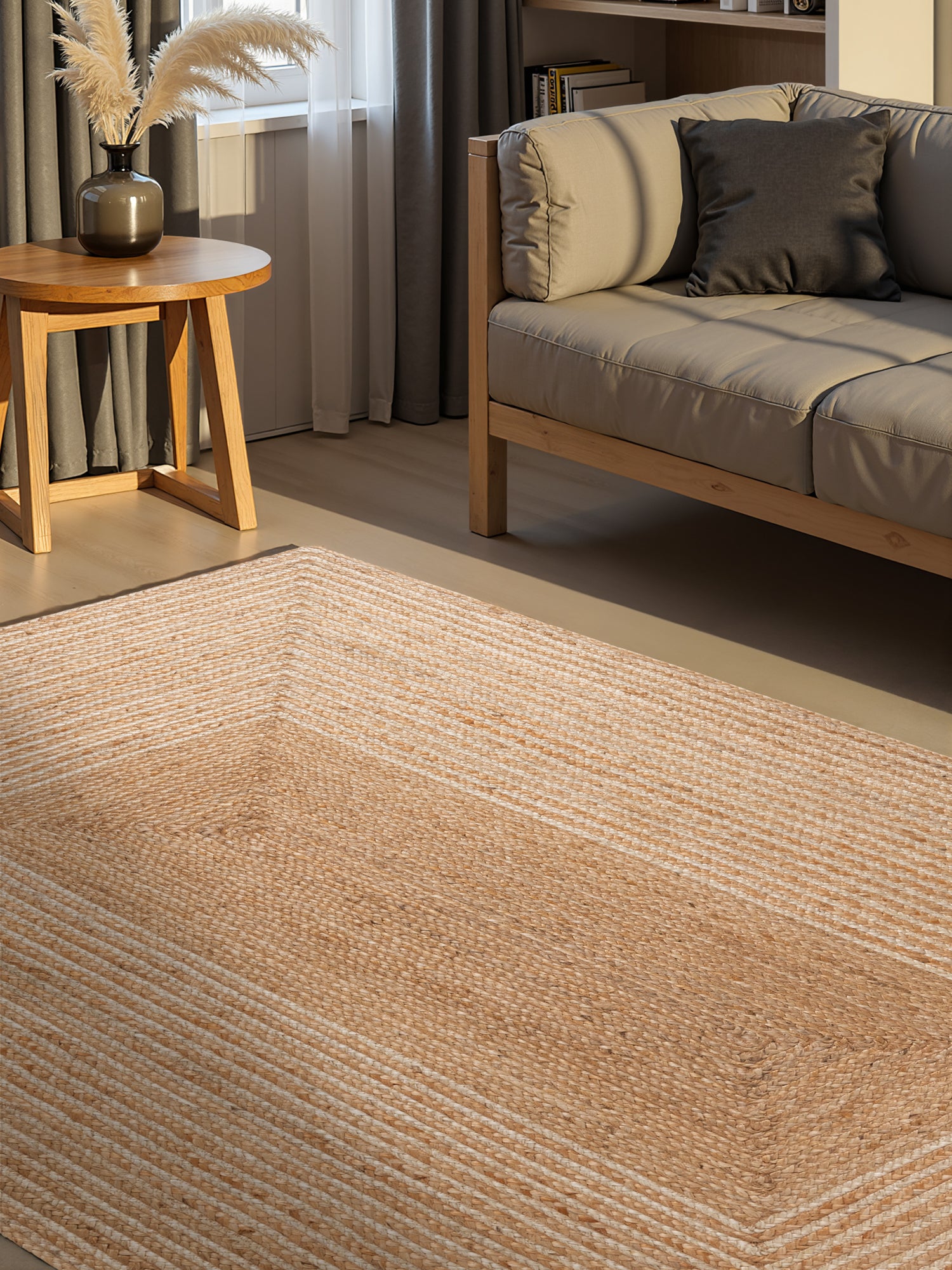 Hanse Home Juno Jutematta Juno Line natur vit guld