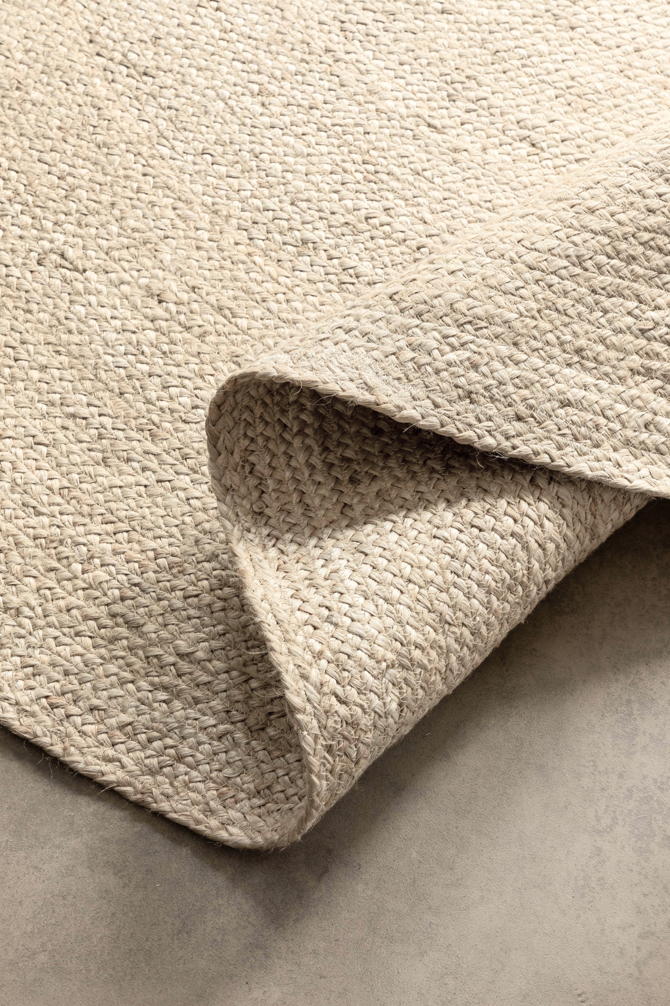 Hanse Home Jute Braided Jutematta rund Rangpur vit