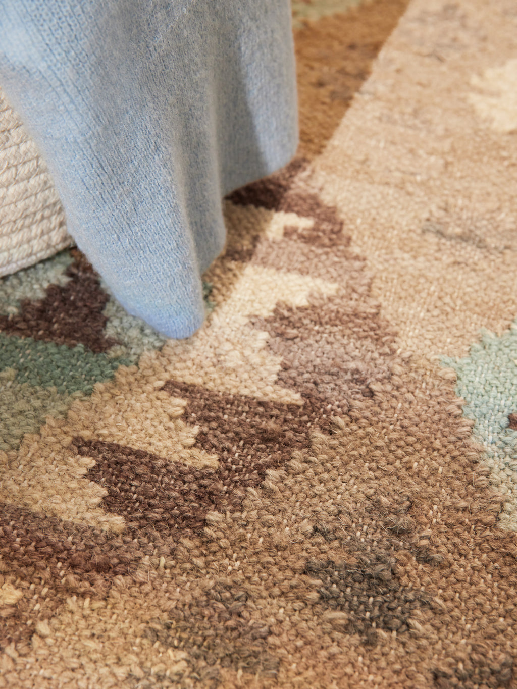 Hanse Home Kamal Afghansk kelimmatta Dune beige ljusblå
