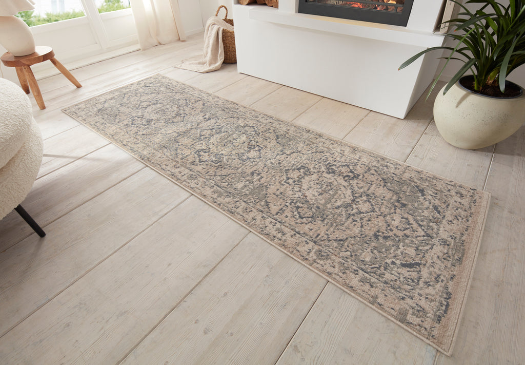 Hanse Home Terrain Designerkortluggsmatta Sand creme grå