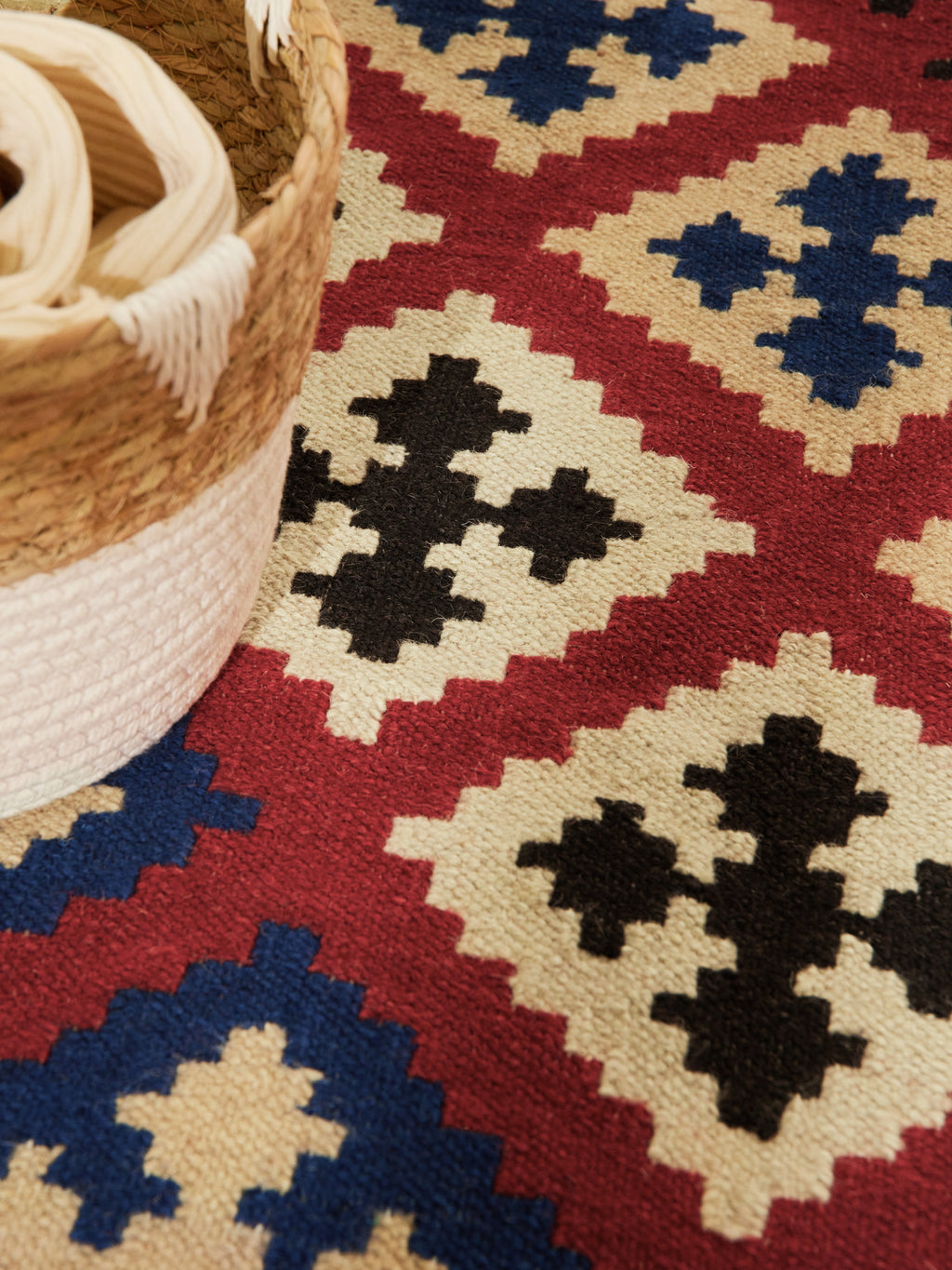Hanse Home Kamal Afghansk kelimmatta Rami creme flerfärgad
