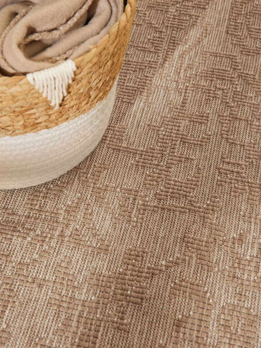 Hanse Home Duet Vändbar inom- och utomhusmatta Kona Jute vit
