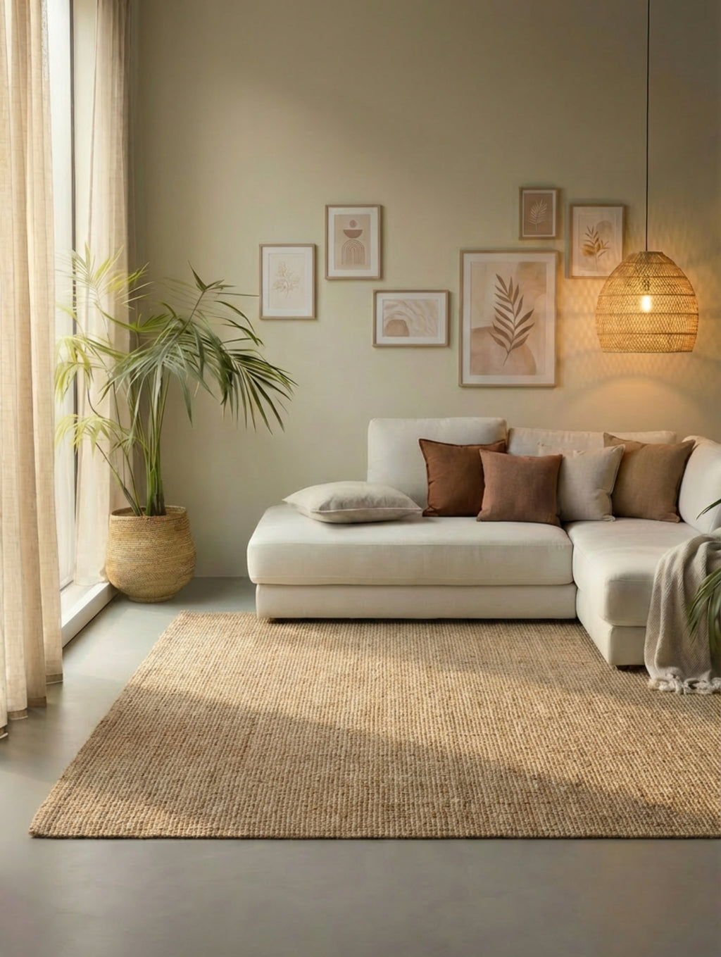 Hanse Home Bouclé-jutematta Jaipur natur guld