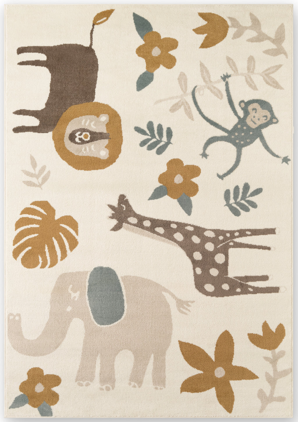 Hanse Home Adventures Barnmatta Animal Safari creme flerfärgad