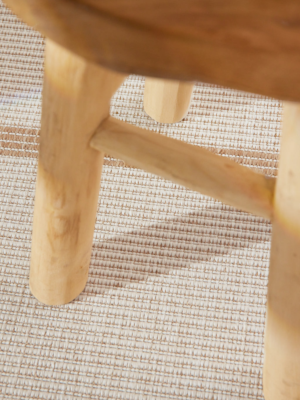 Hanse Home Duet Vändbar inom- och utomhusmatta rund Bowen Jute vit