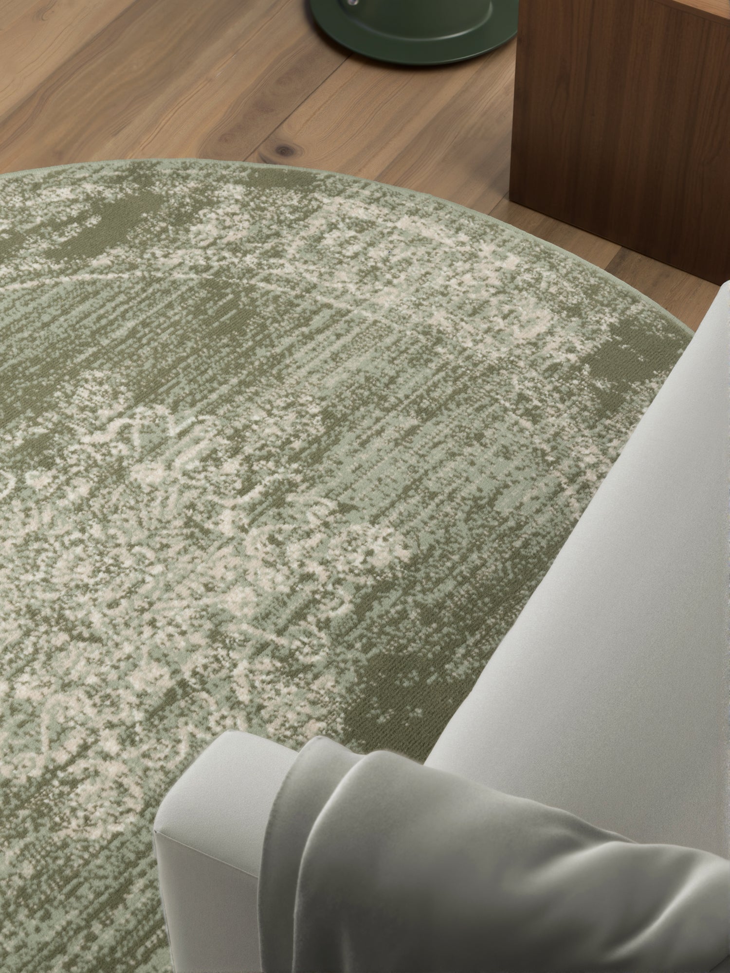 Hanse Home Gloria Kortluggsmatta rund Lydia mint