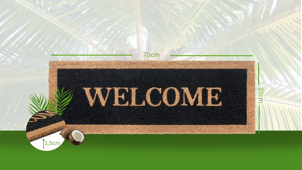 Hanse Home Mix Mats Dörrmatta kokos svart Welcome Border
