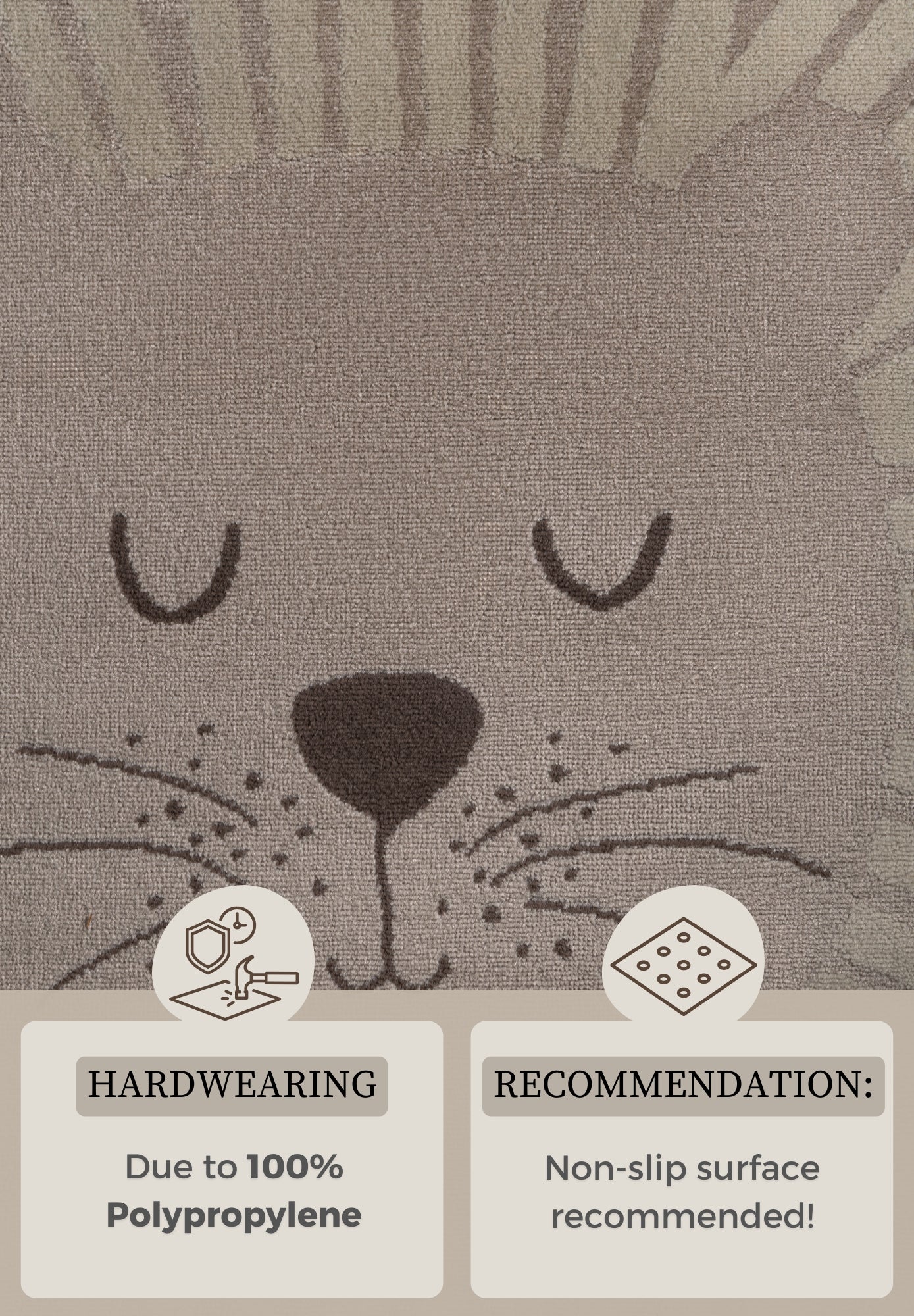 Hanse Home Adventures Barnmatta Happy Lion beige creme