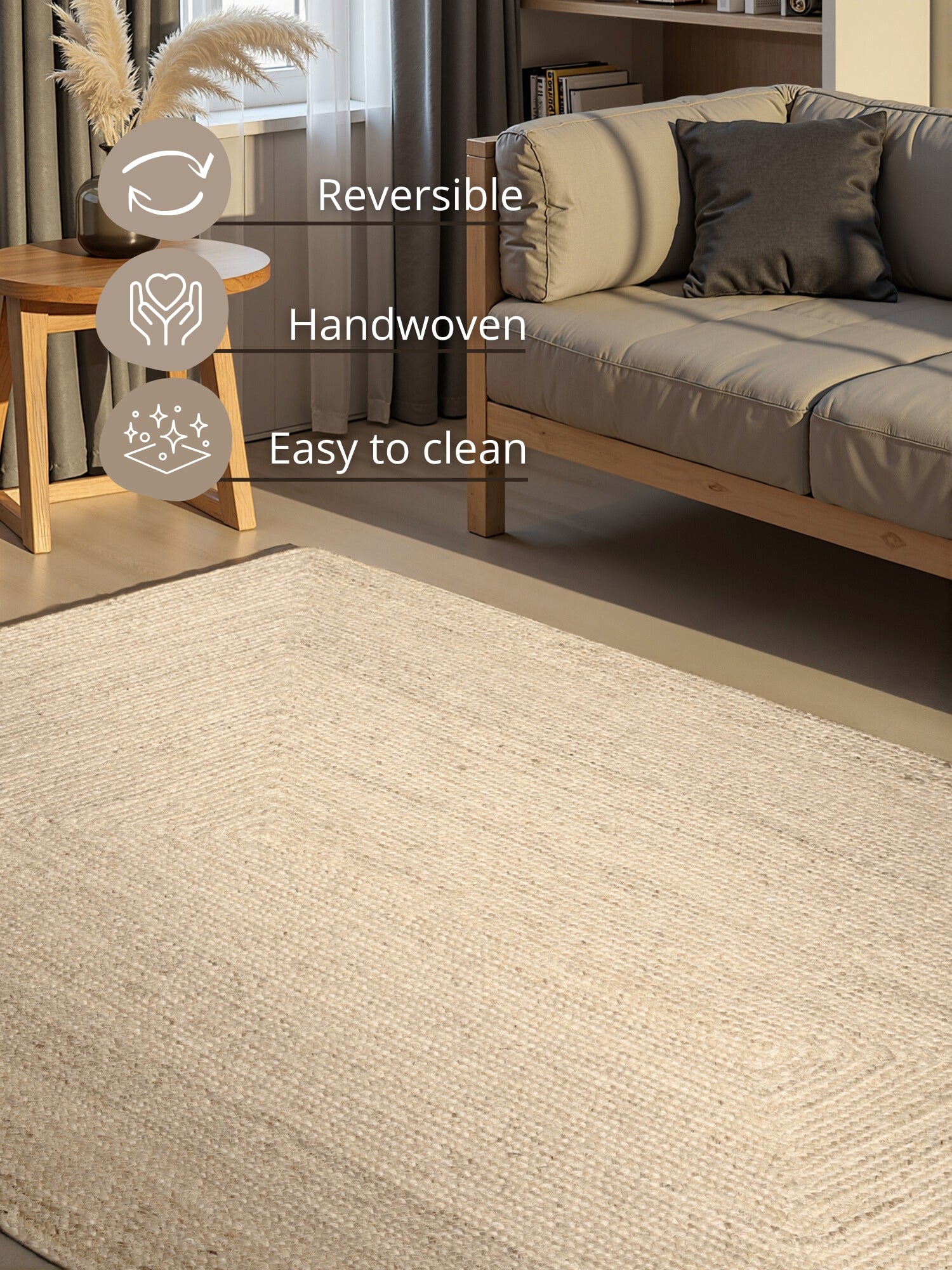 Hanse Home Juno Jutematta Juno ren vit