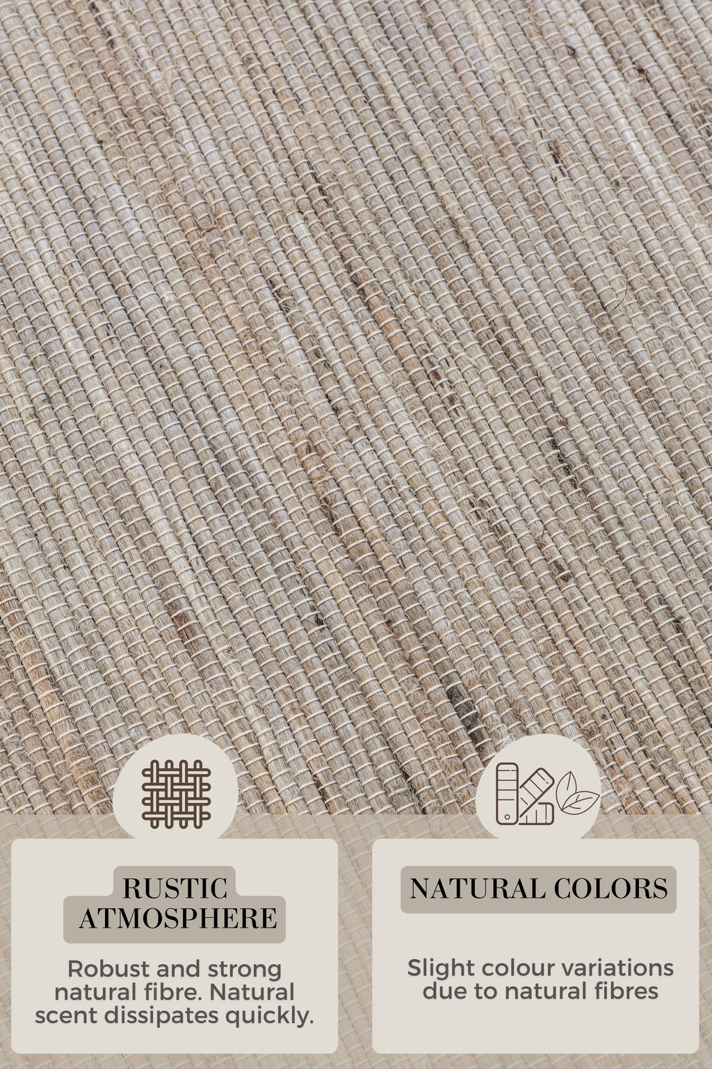 Hanse Home Handloom 1.0 Jutematta Dhaka natur grå brun