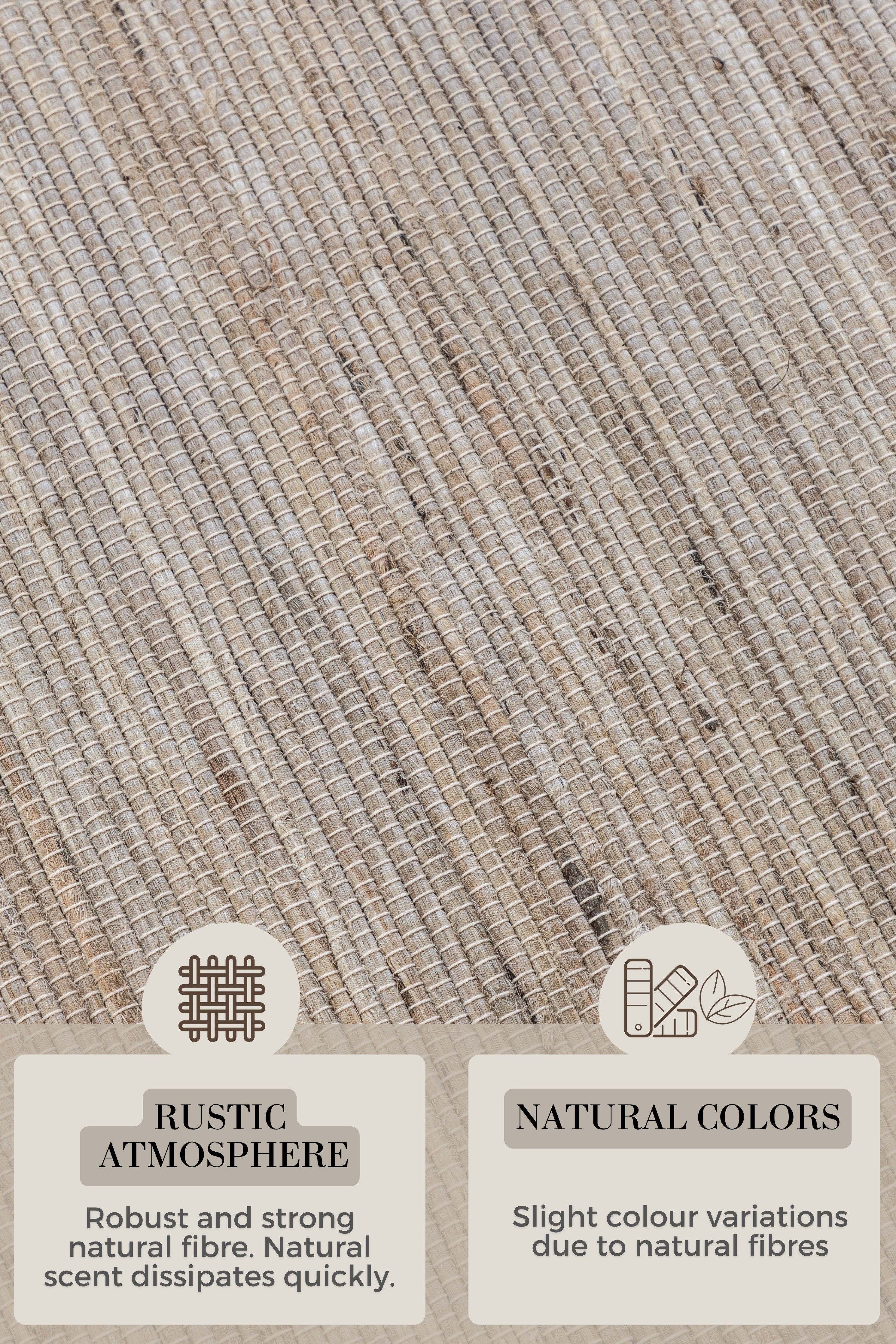 Hanse Home Handloom 1.0 Jutematta Dhaka natur grå brun