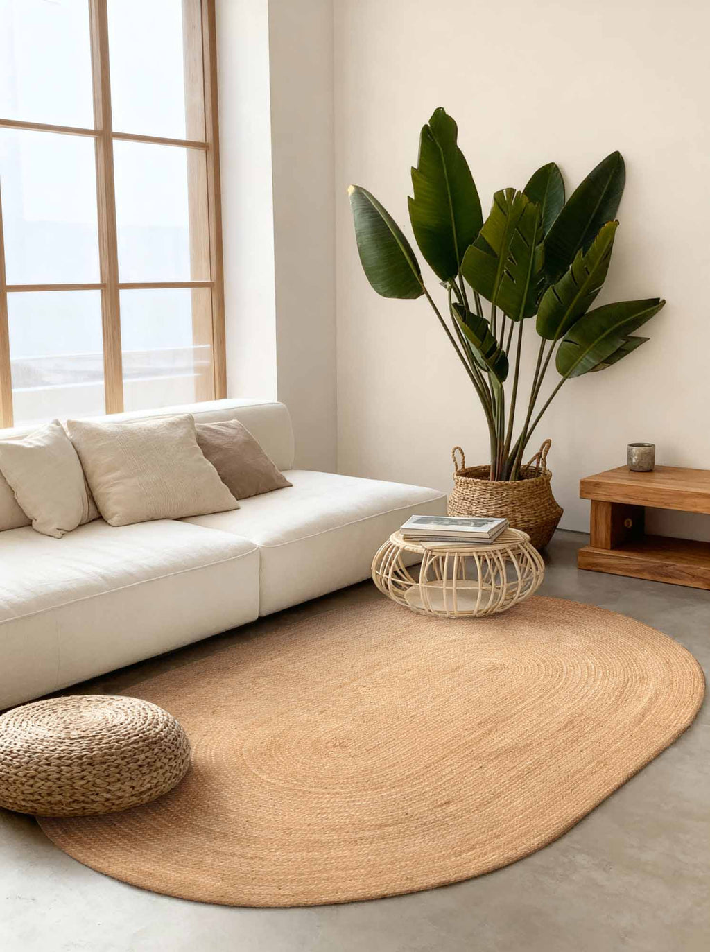 Hanse Home Jute Braided Jutematta oval Rangpur natur guld