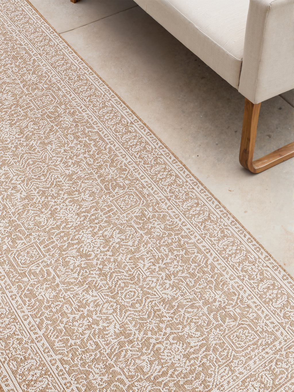 Hanse Home Duet Vändbar inom- och utomhusmatta Kona Jute vit